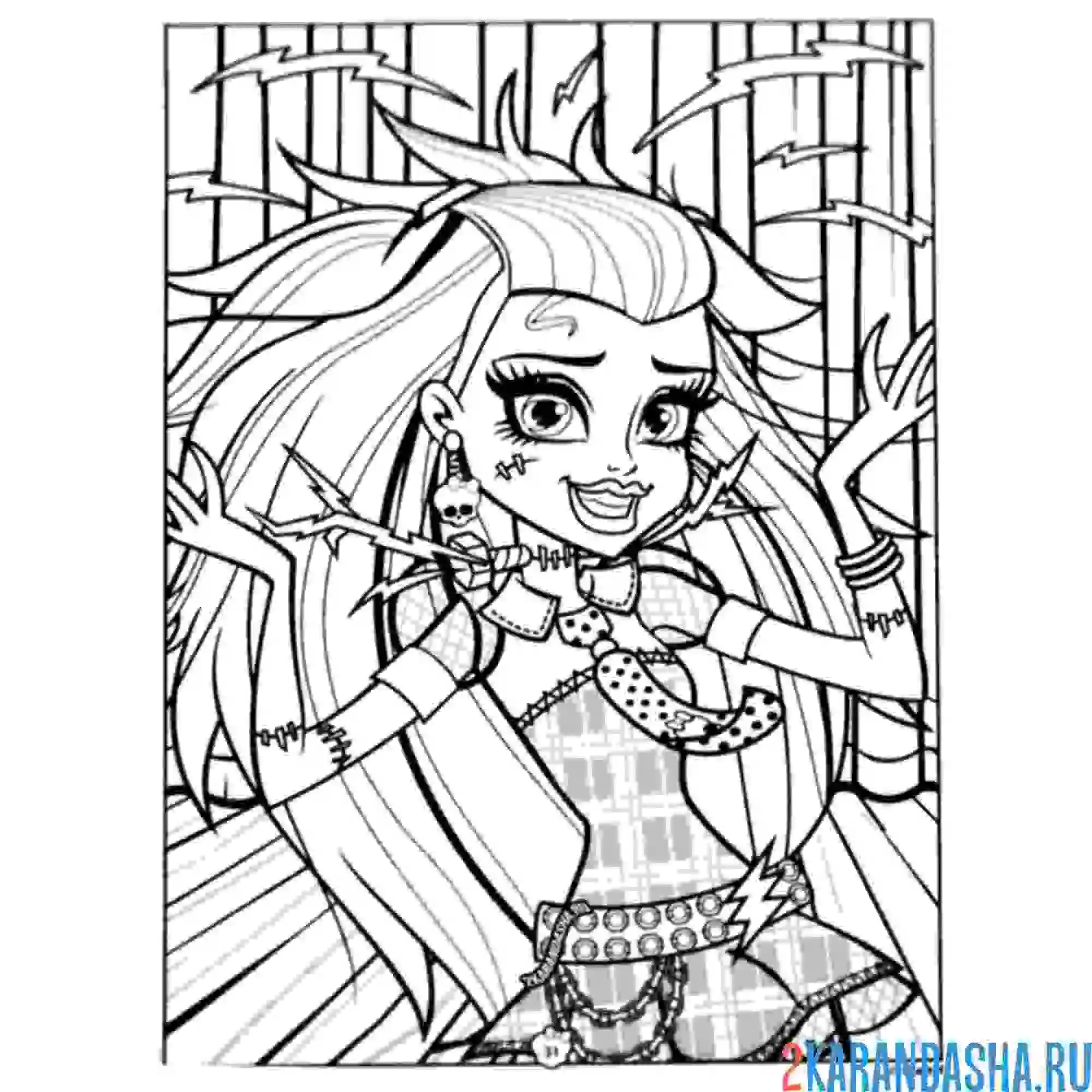 Раскраска монстр хай в салоне красоты