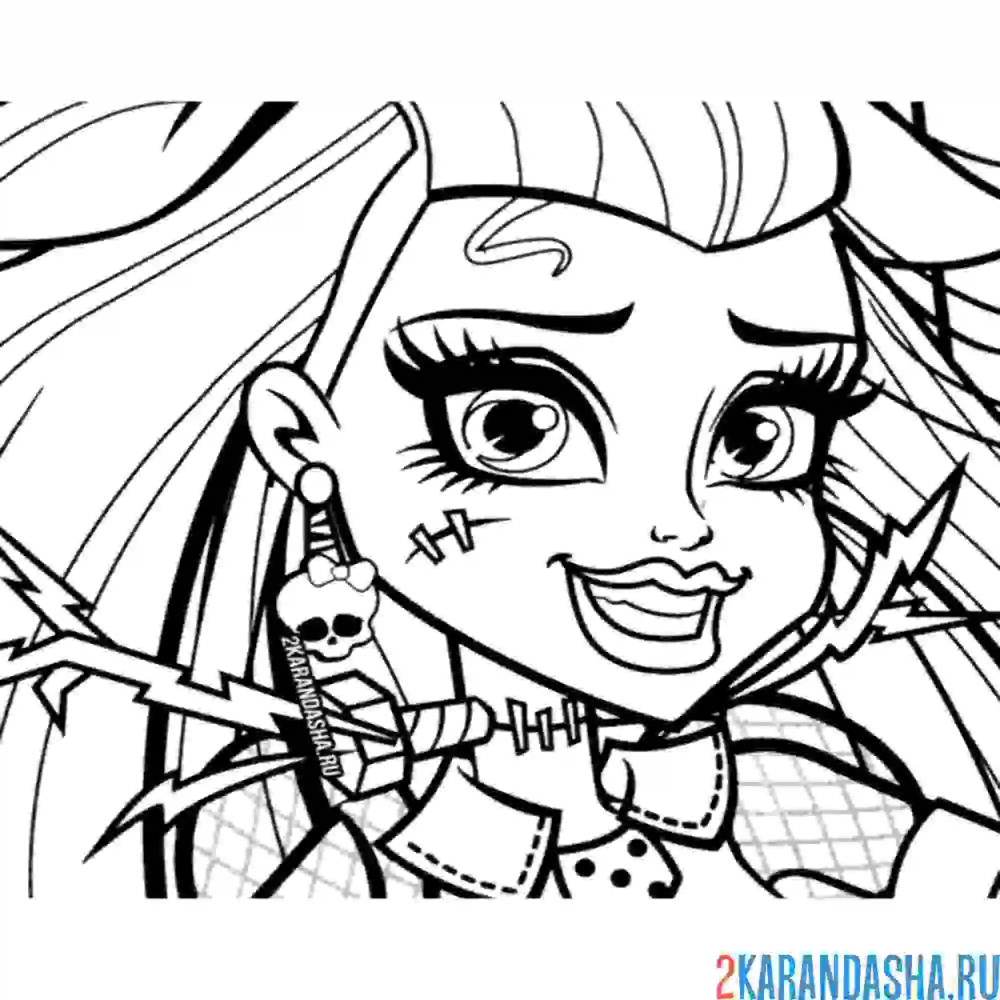 Раскраска monster high создай макияж