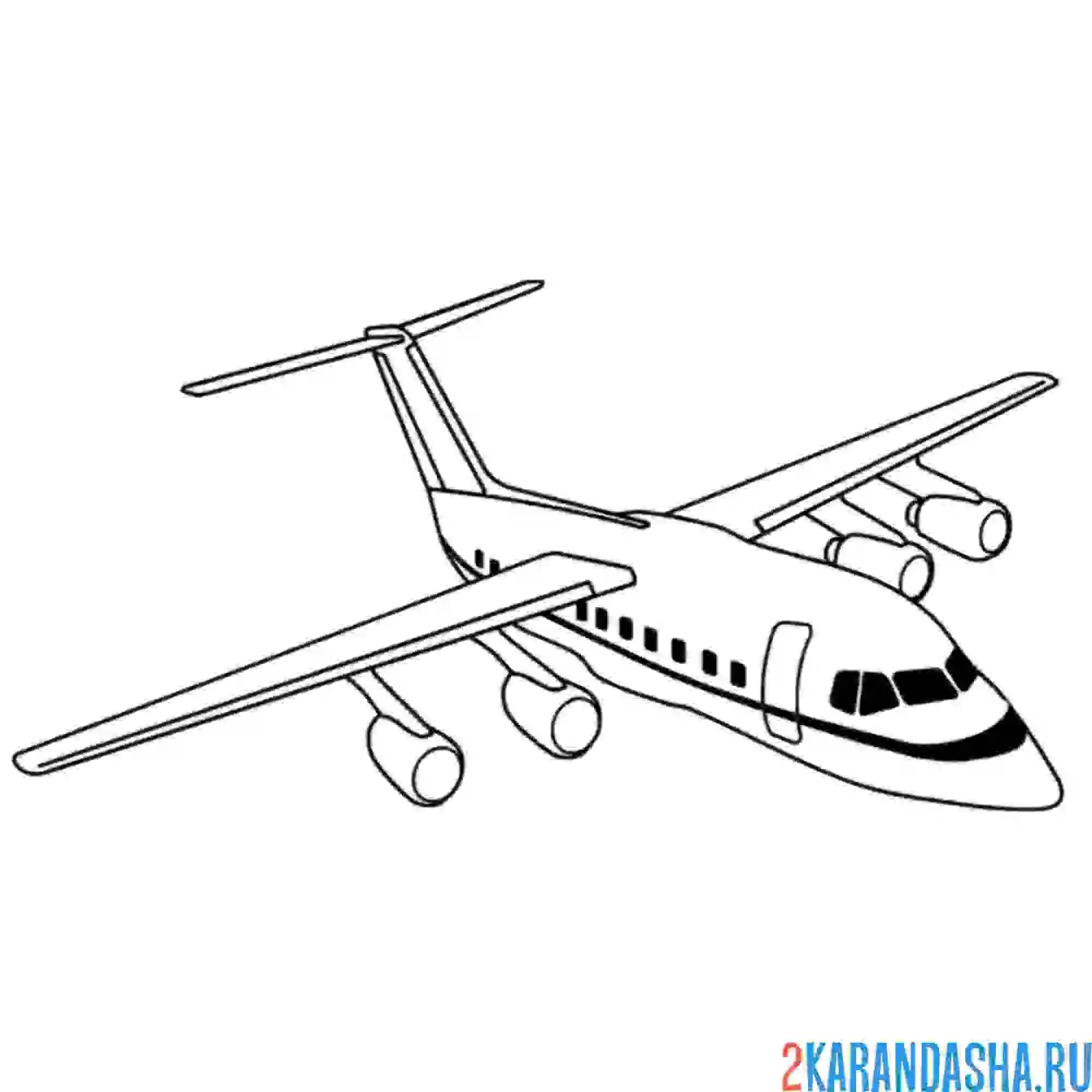 Раскраска частный пассажирский самолет