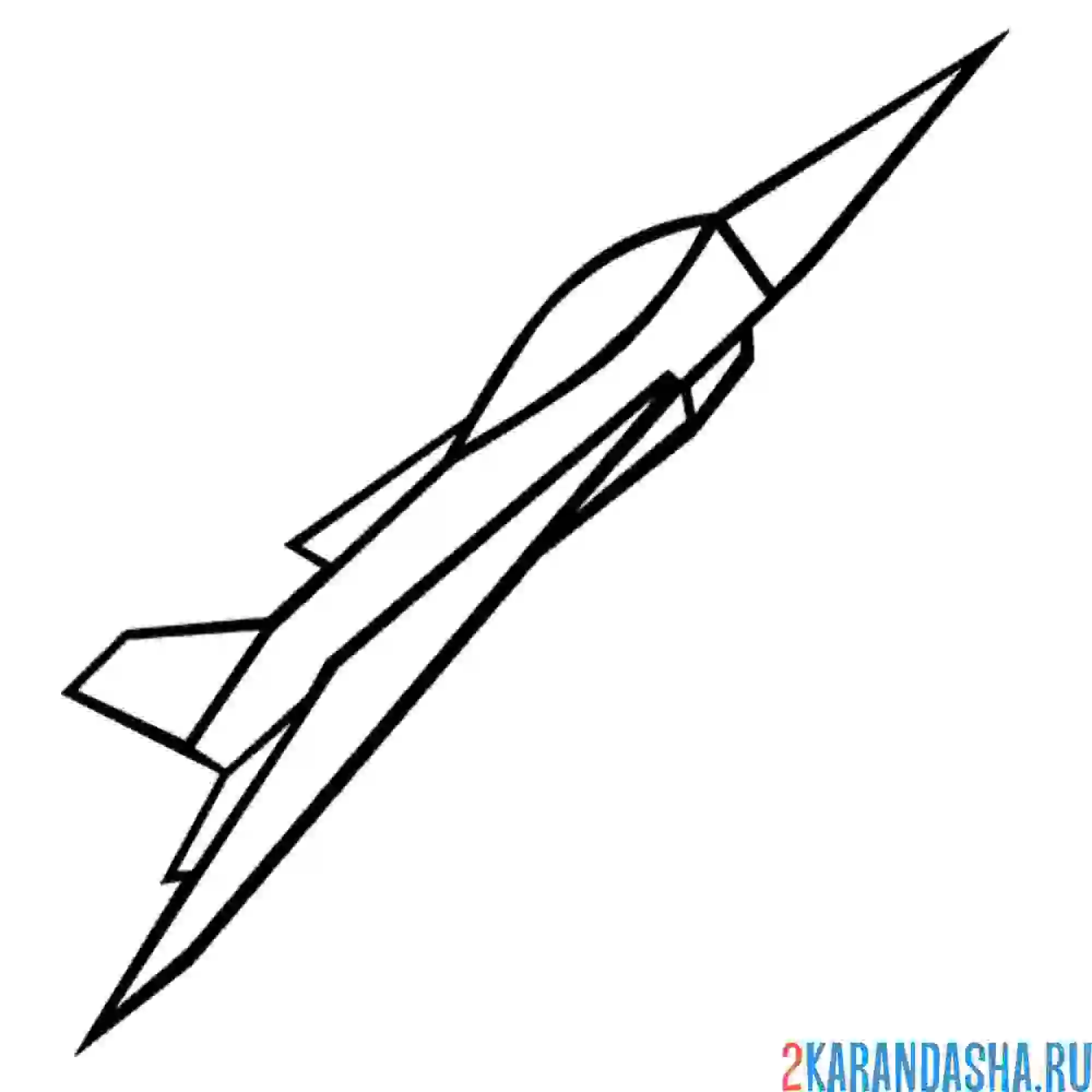 Раскраска простой истребитель для мальчишек