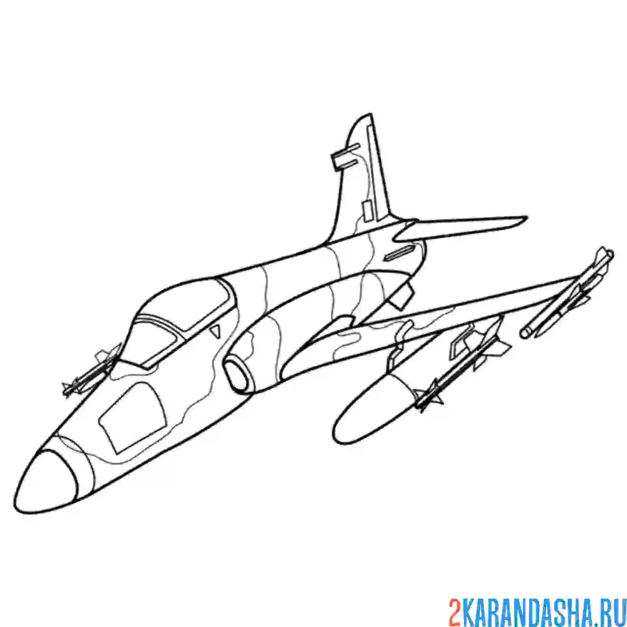 Раскраска британский тактический штурмовик hawk mk.200