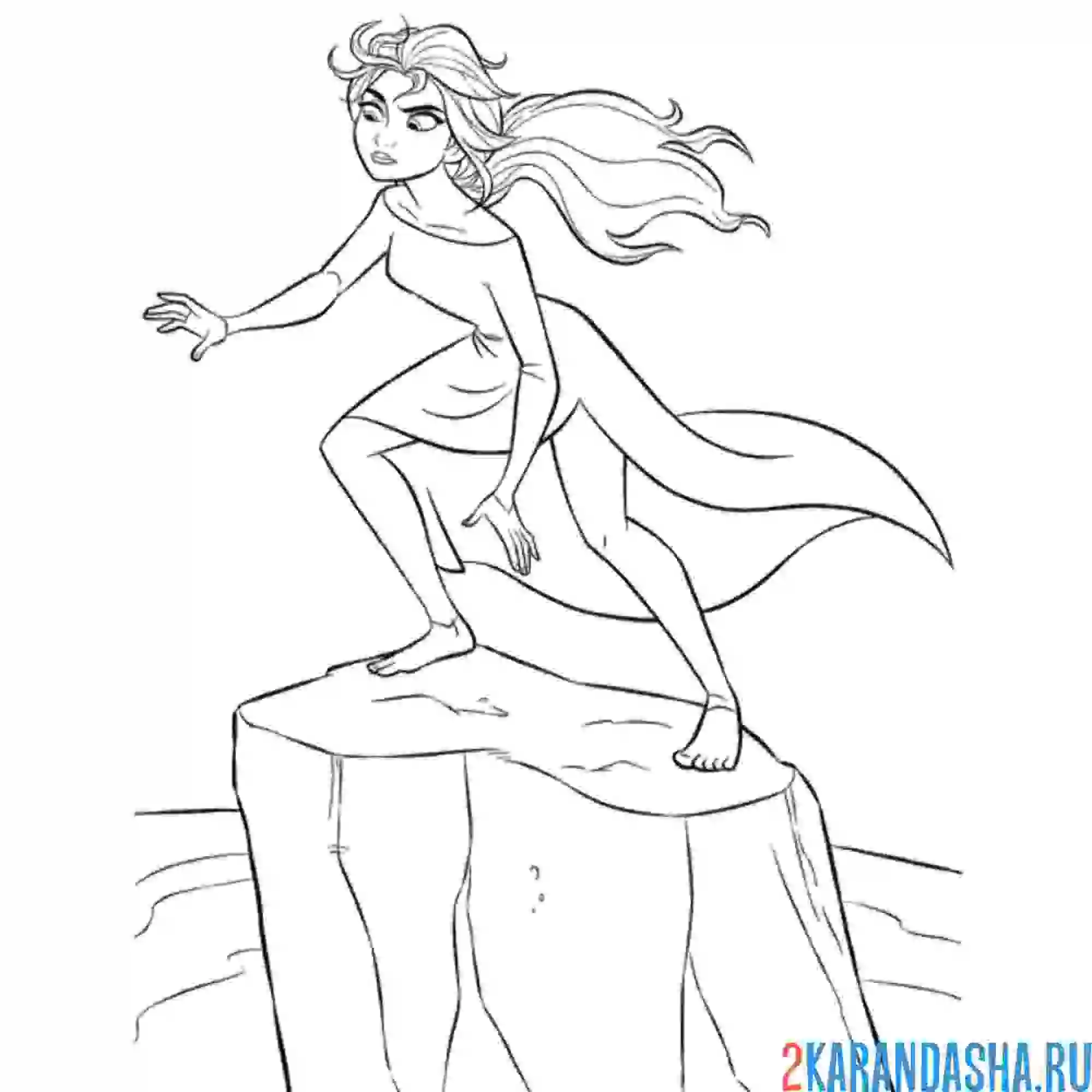 Раскраска эльза бесстрашная