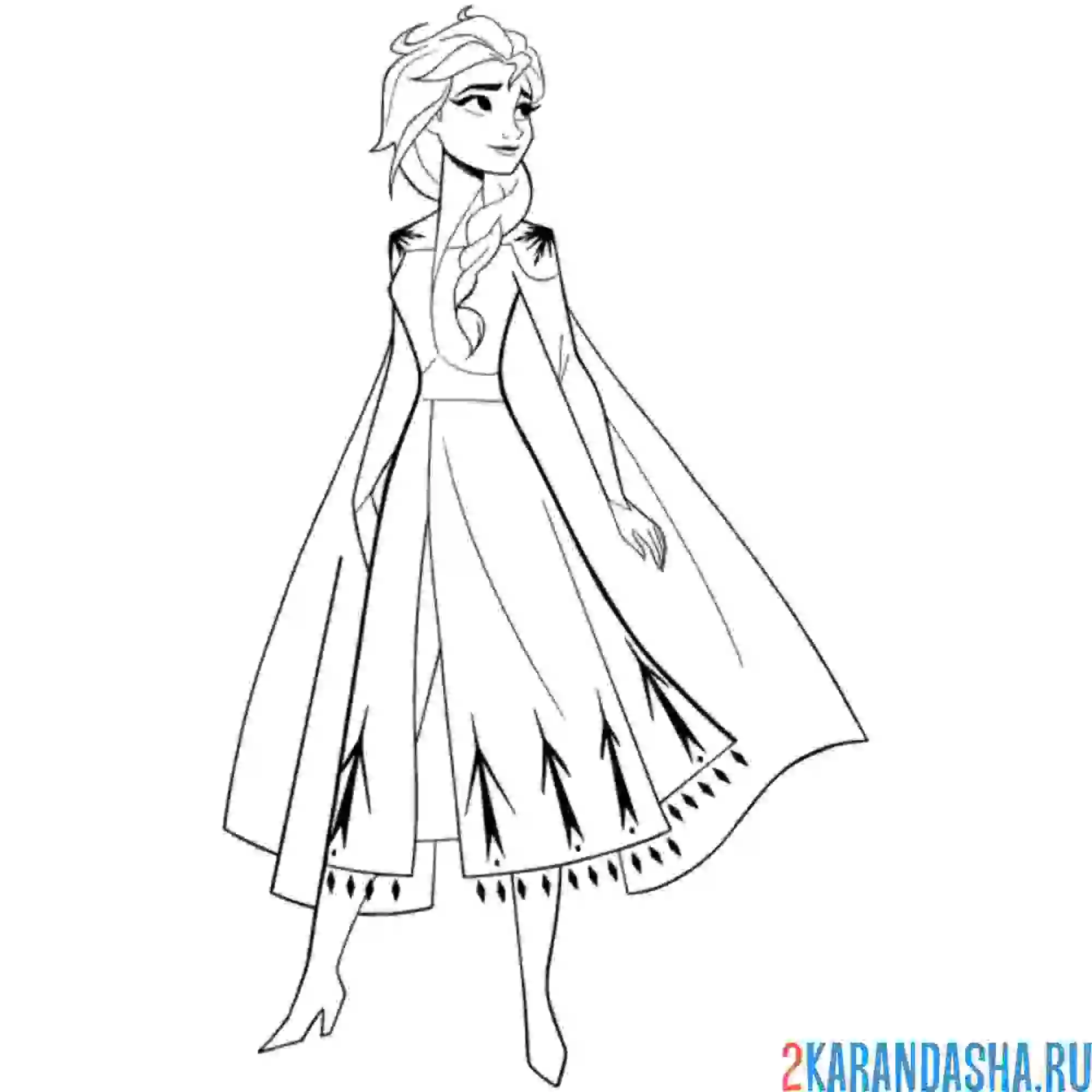 Раскраска эльза думает