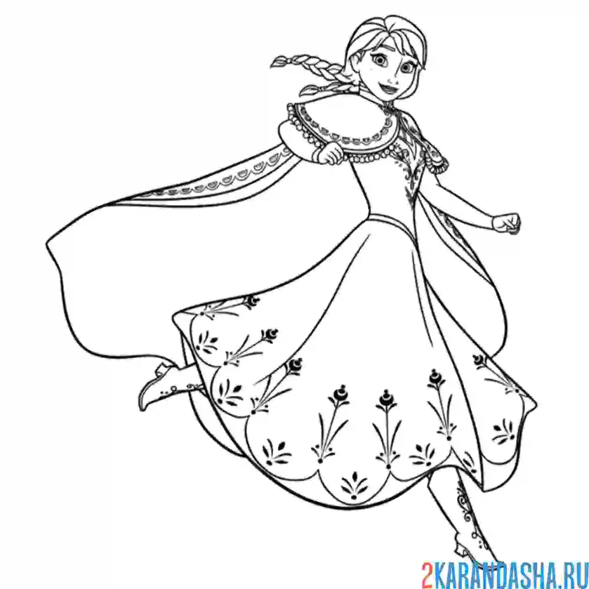 Раскраска анна пархает