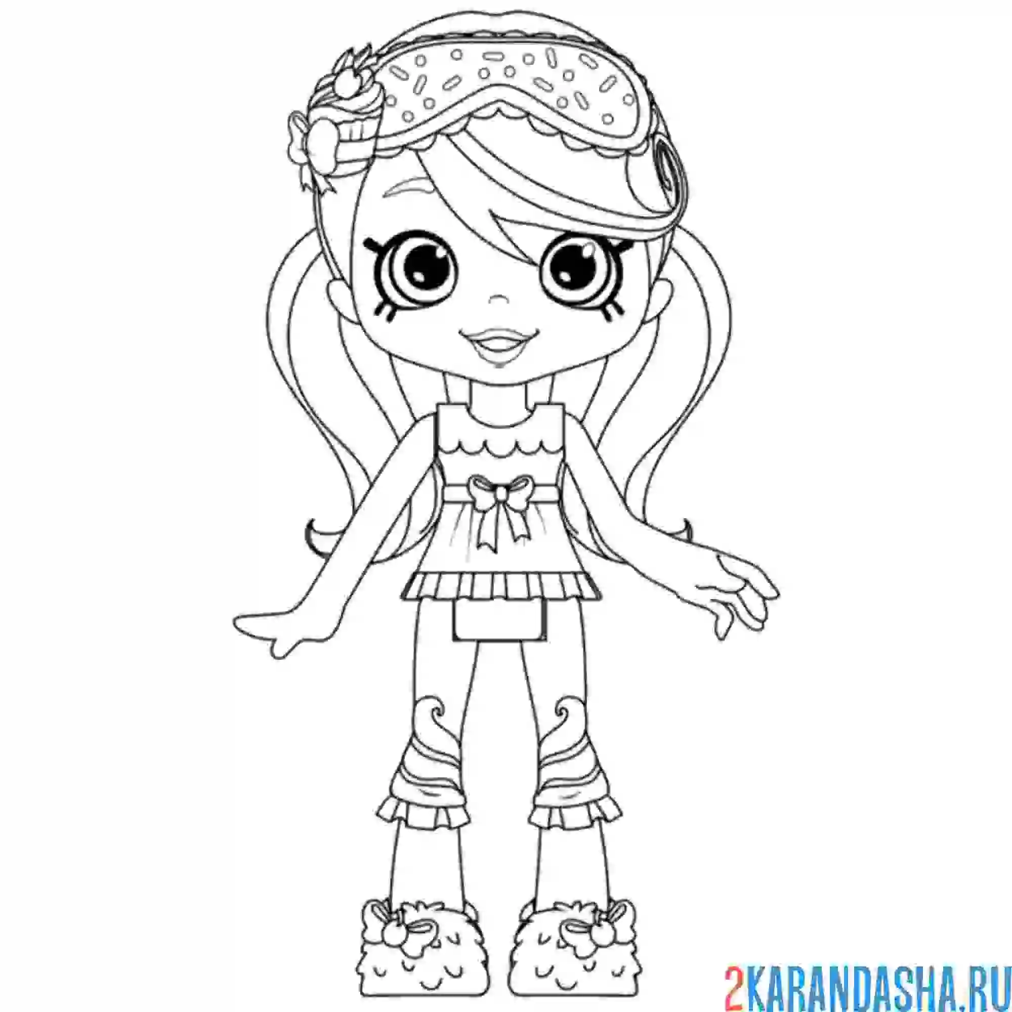 Раскраска шопкинс кукла джессикейк