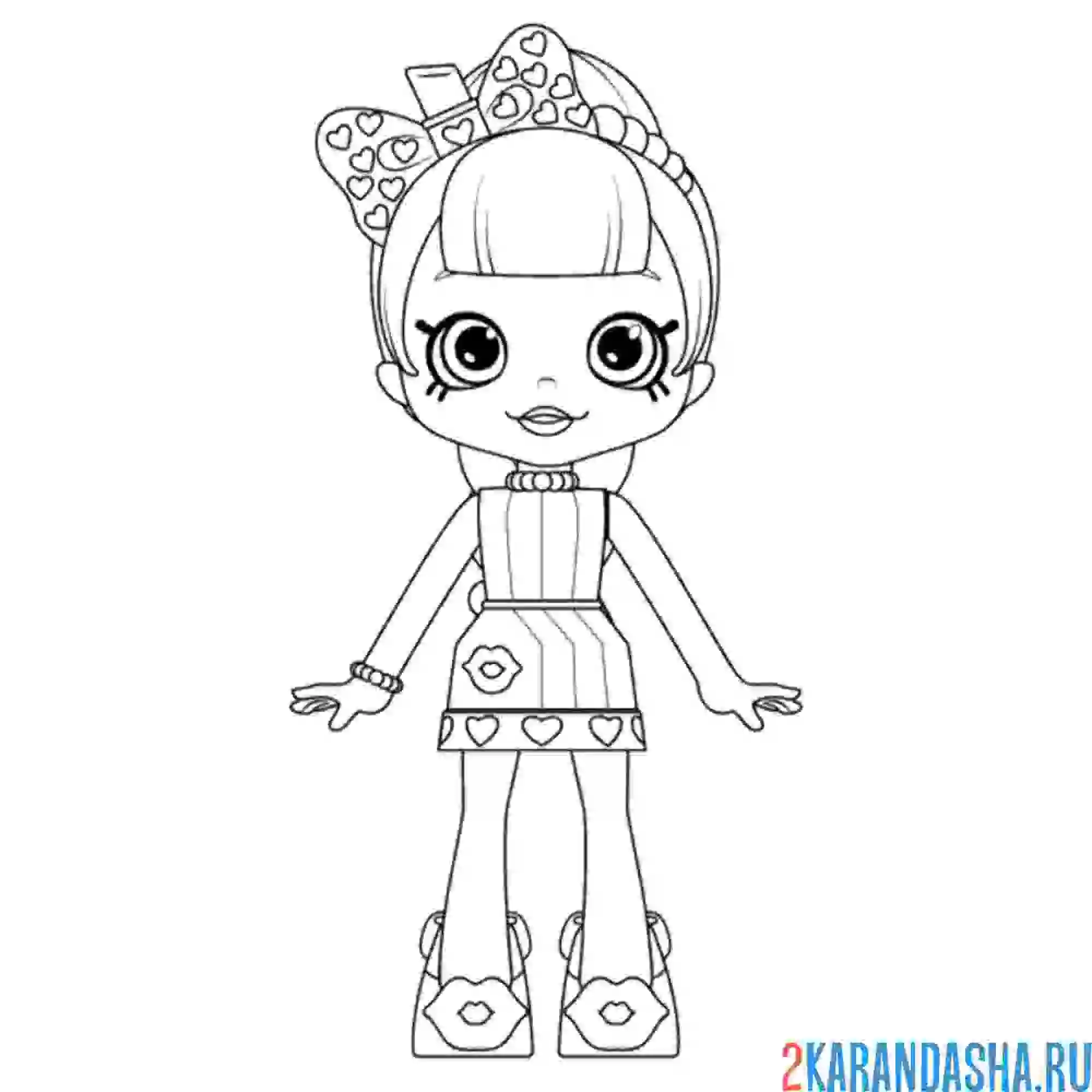 Раскраска шопкинс липпи лулу
