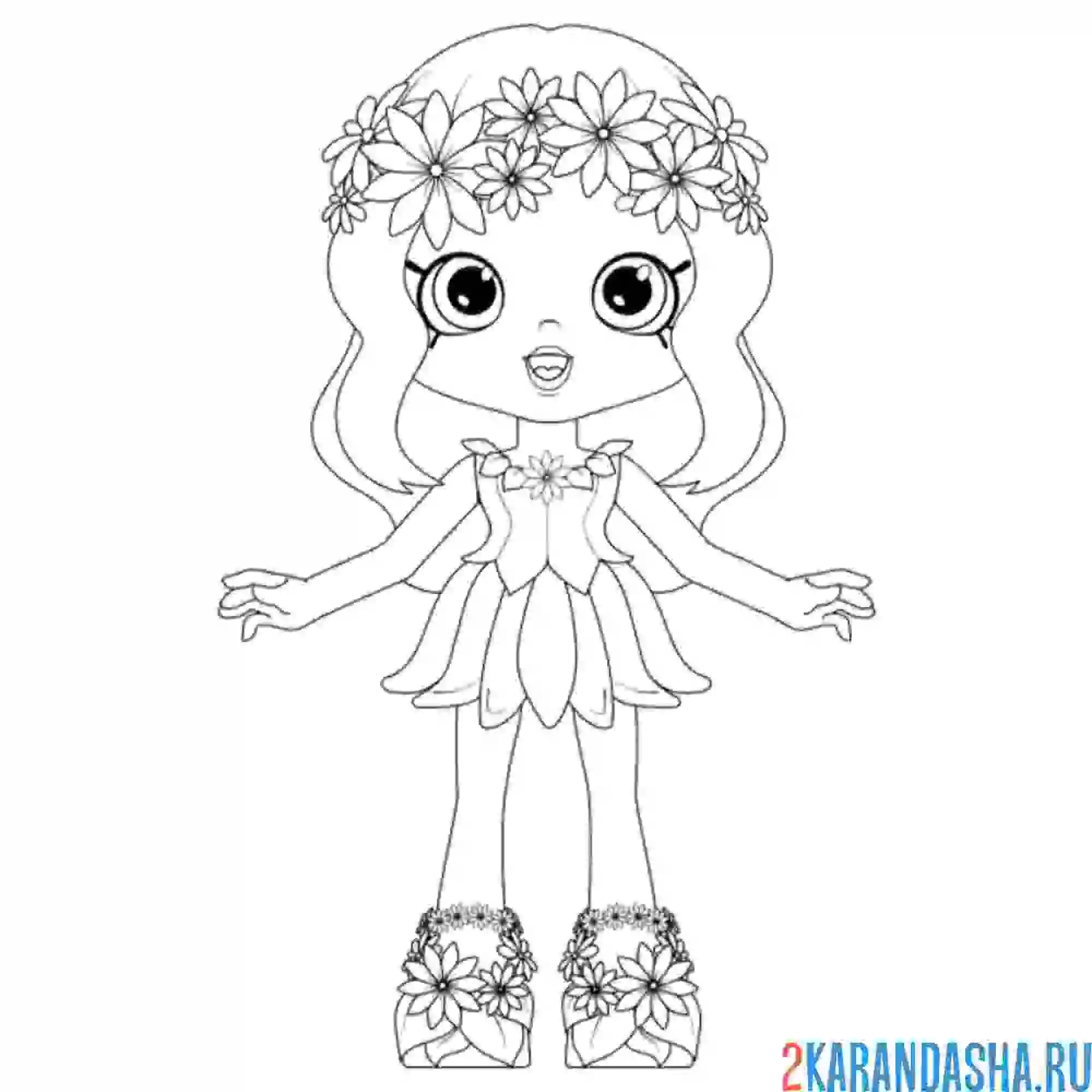 Раскраска шопкинс дейзи пэтелс