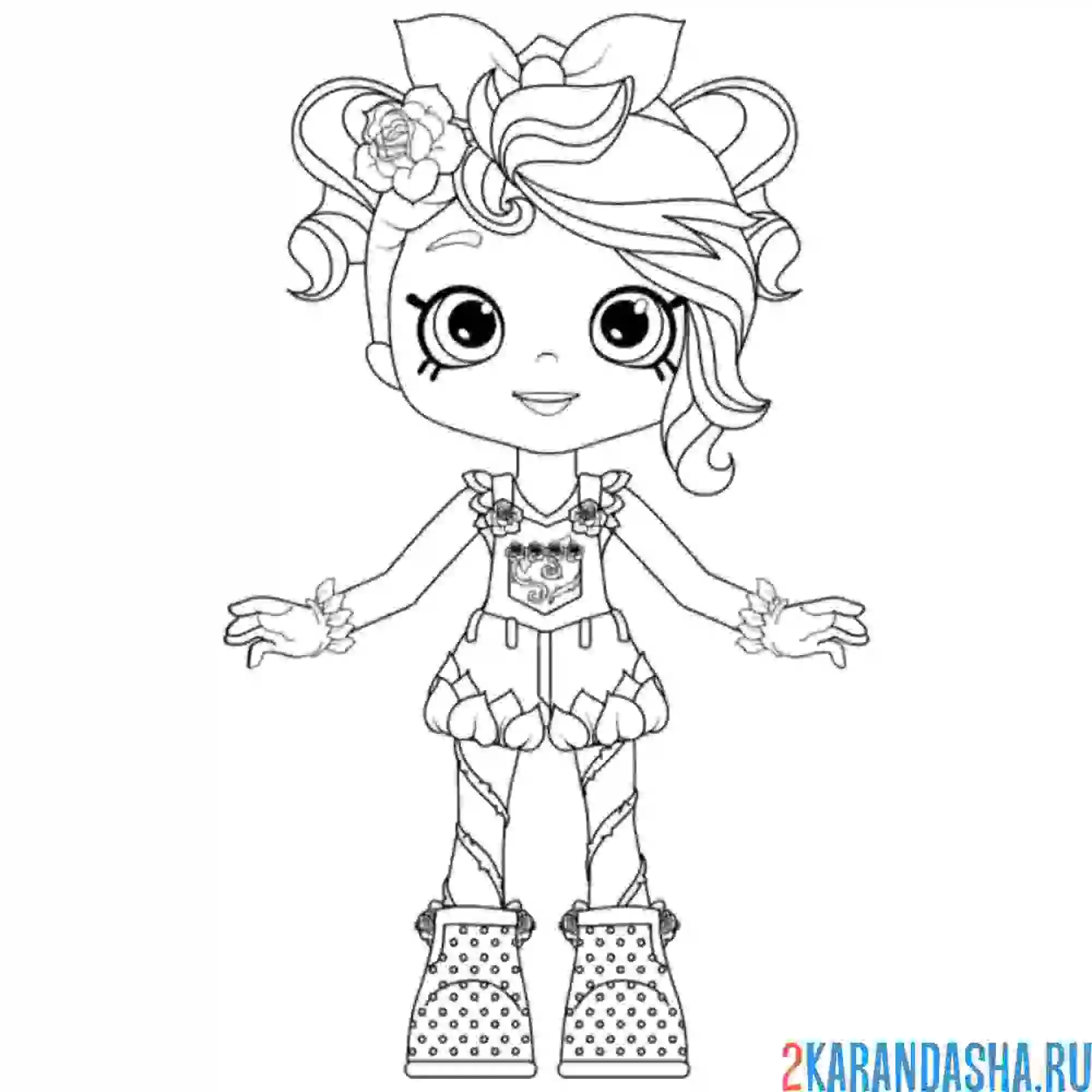 Раскраска шопкинс рози блум