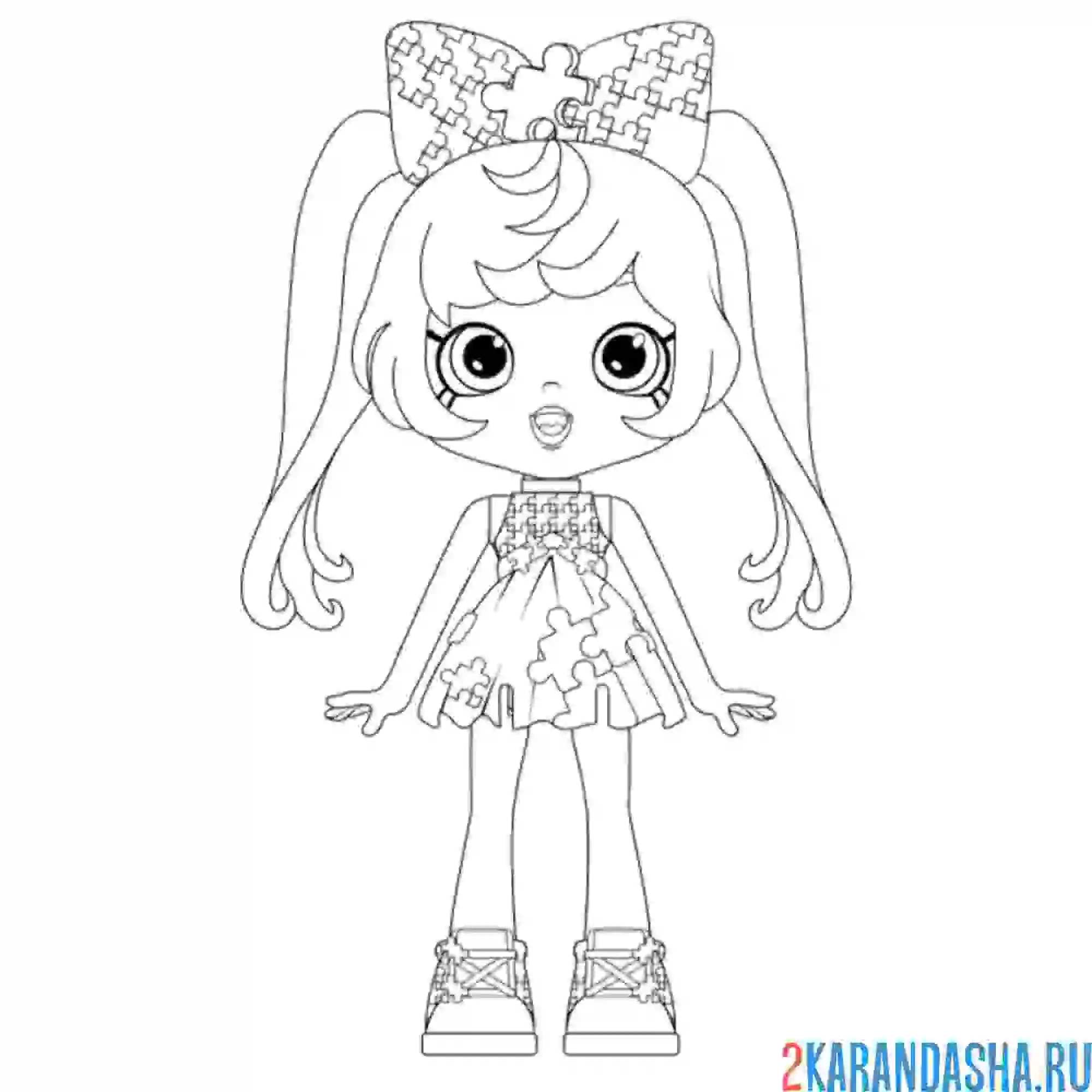 Раскраска шопкинс пиа пазл