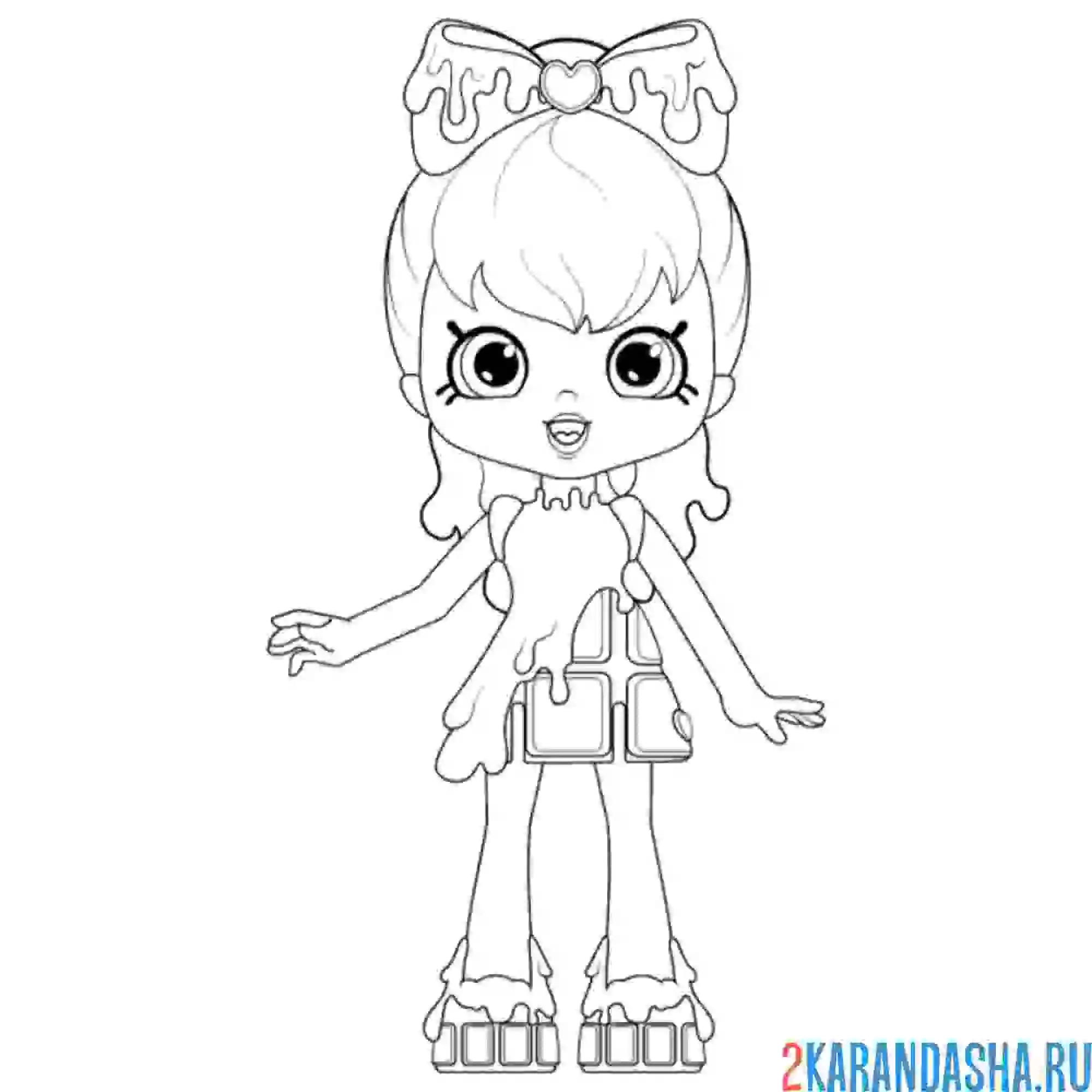 Раскраска шопкинс кукла коколетт