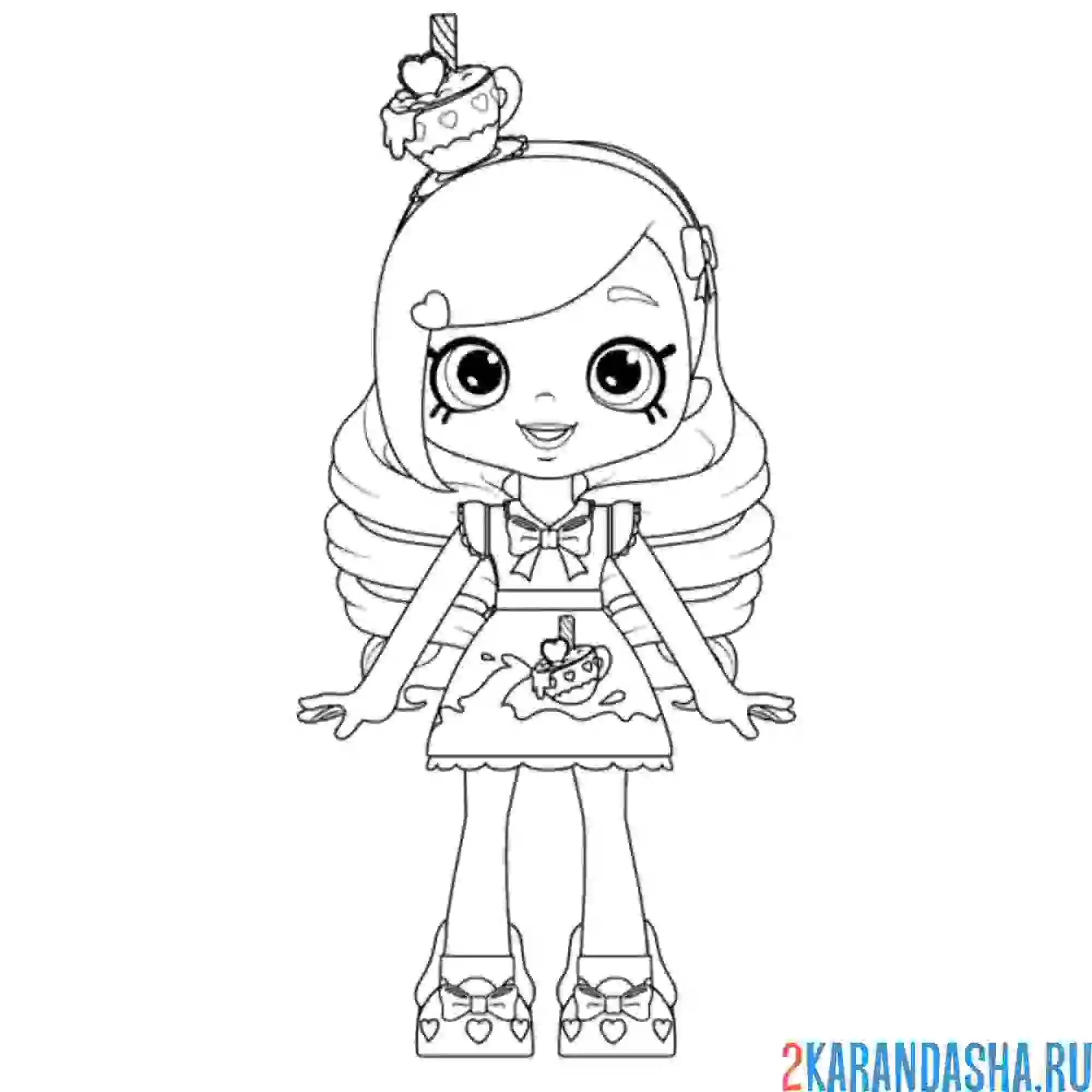 Раскраска шопкинс кирсти