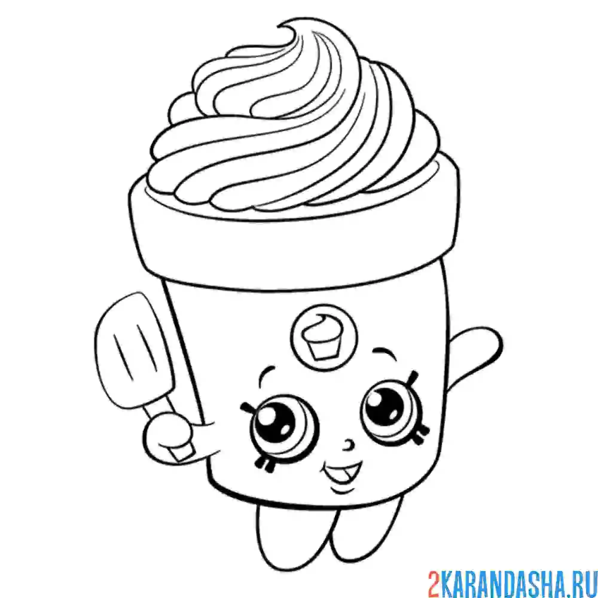 Раскраска шопкинс фрида глазурь