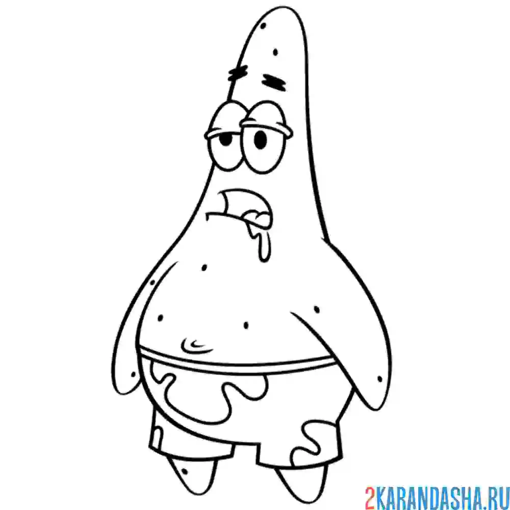 Раскраска патрик завис