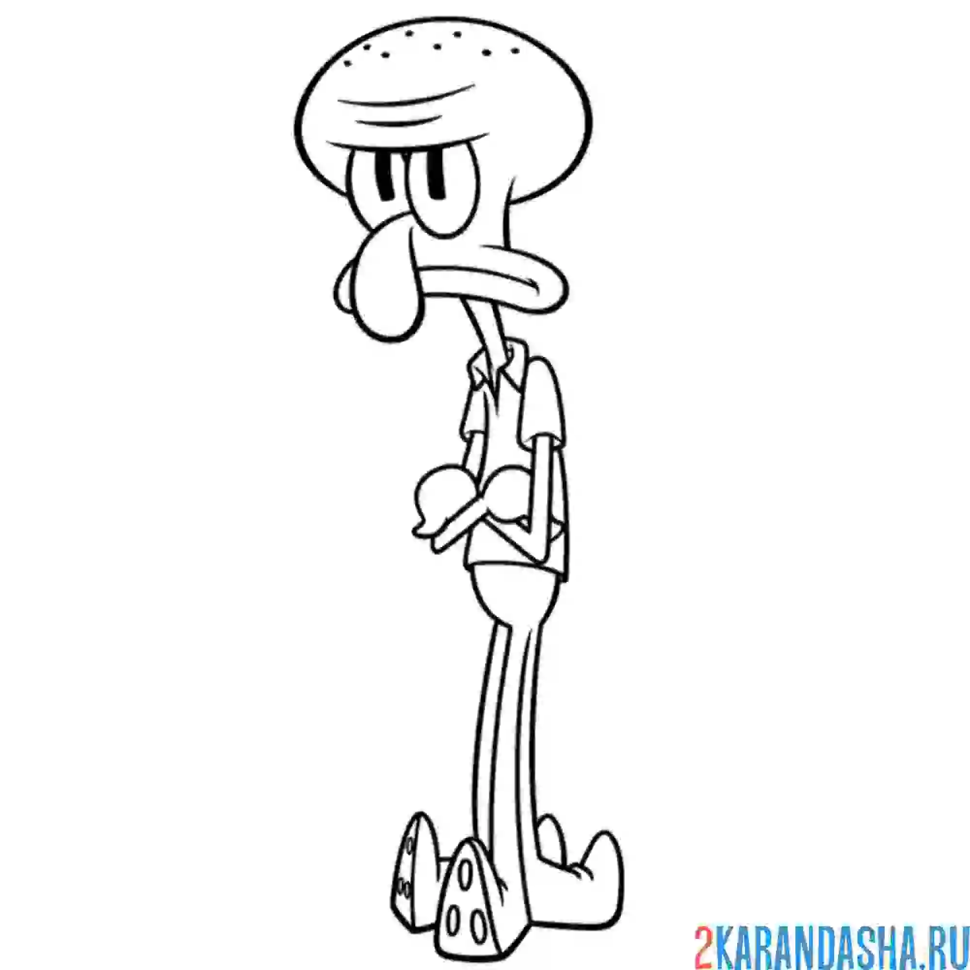 Раскраска сквидвард