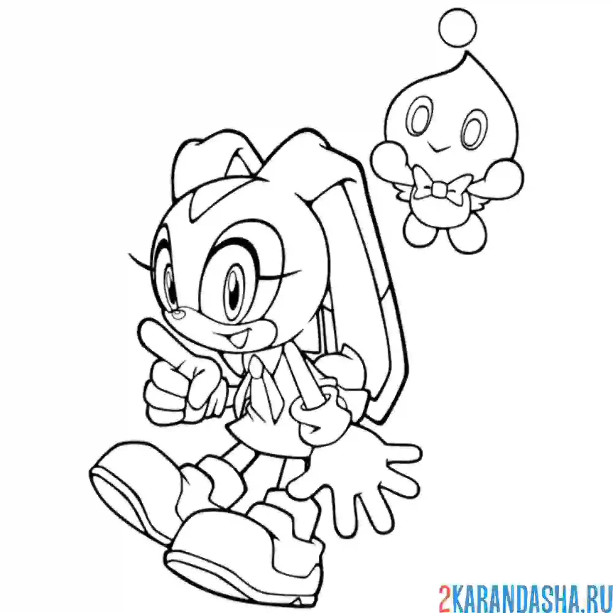 Раскраска крольчиха крим и чао чиз