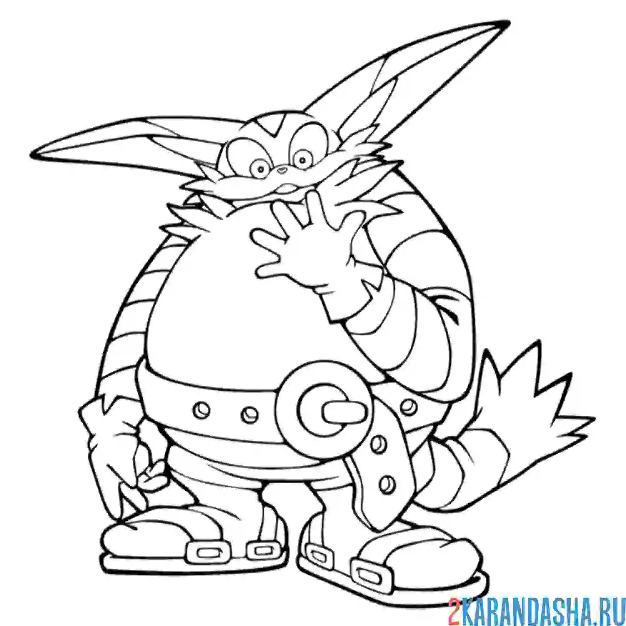 Раскраска кот биг