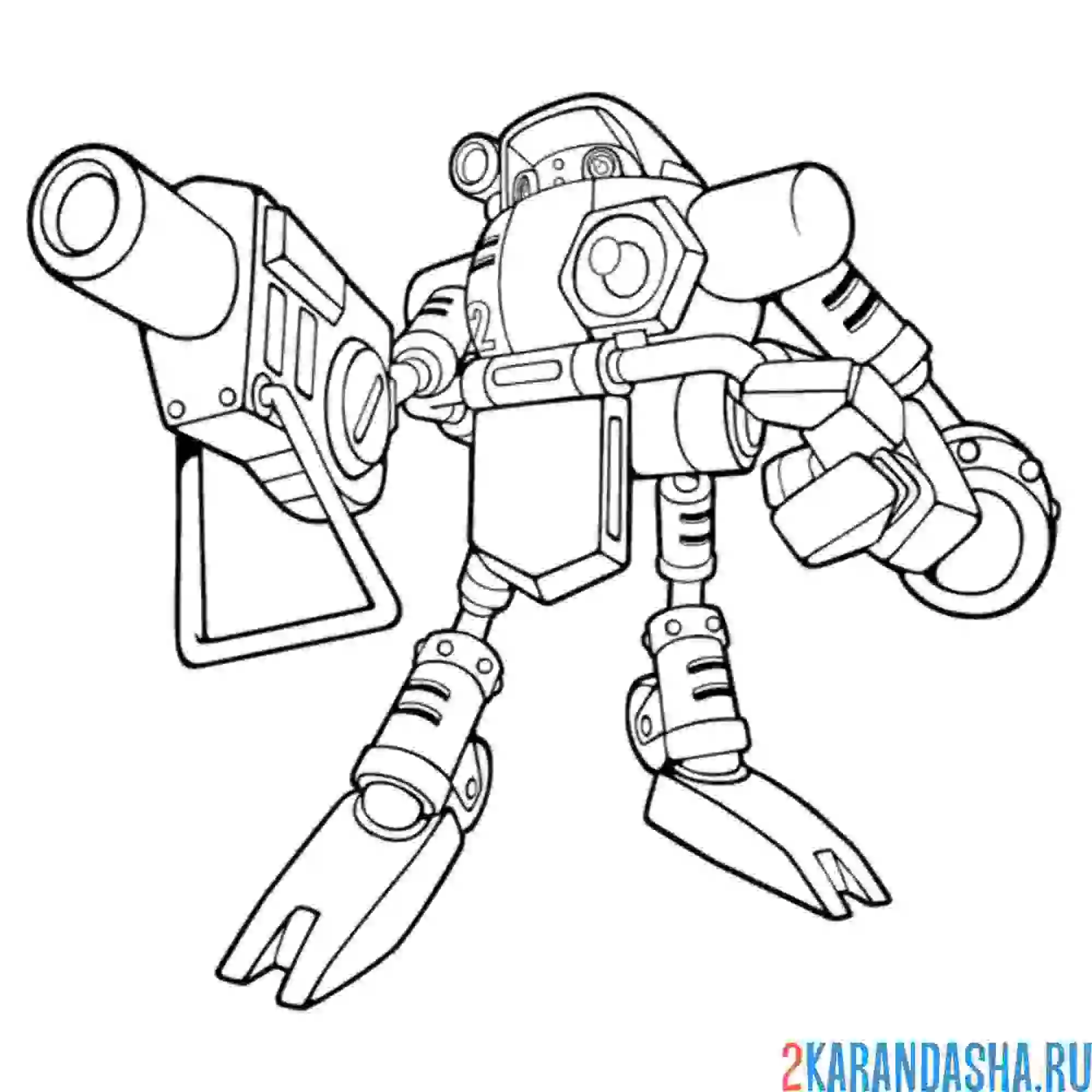 Раскраска робот е-102 гамма