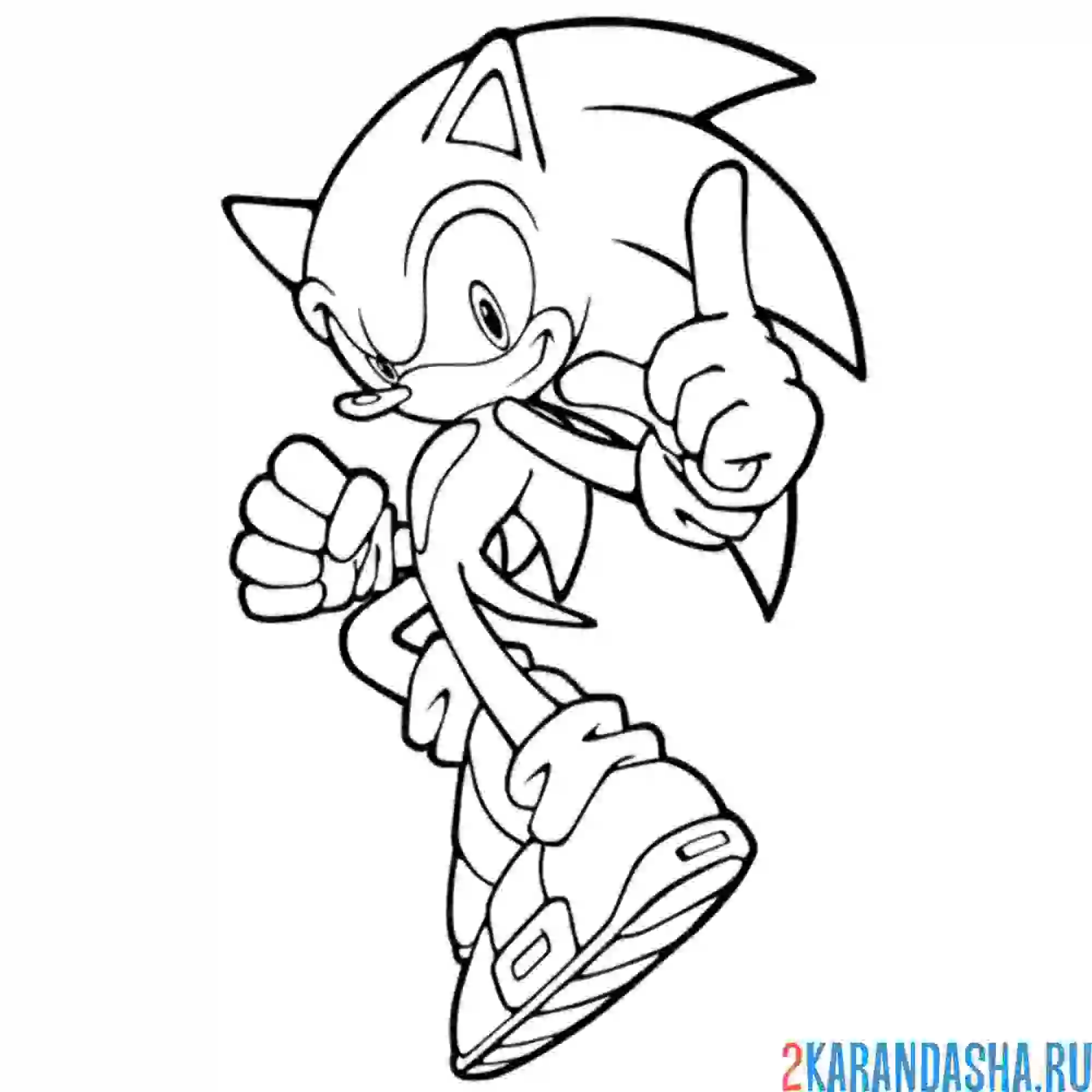 Раскраска соник чувак