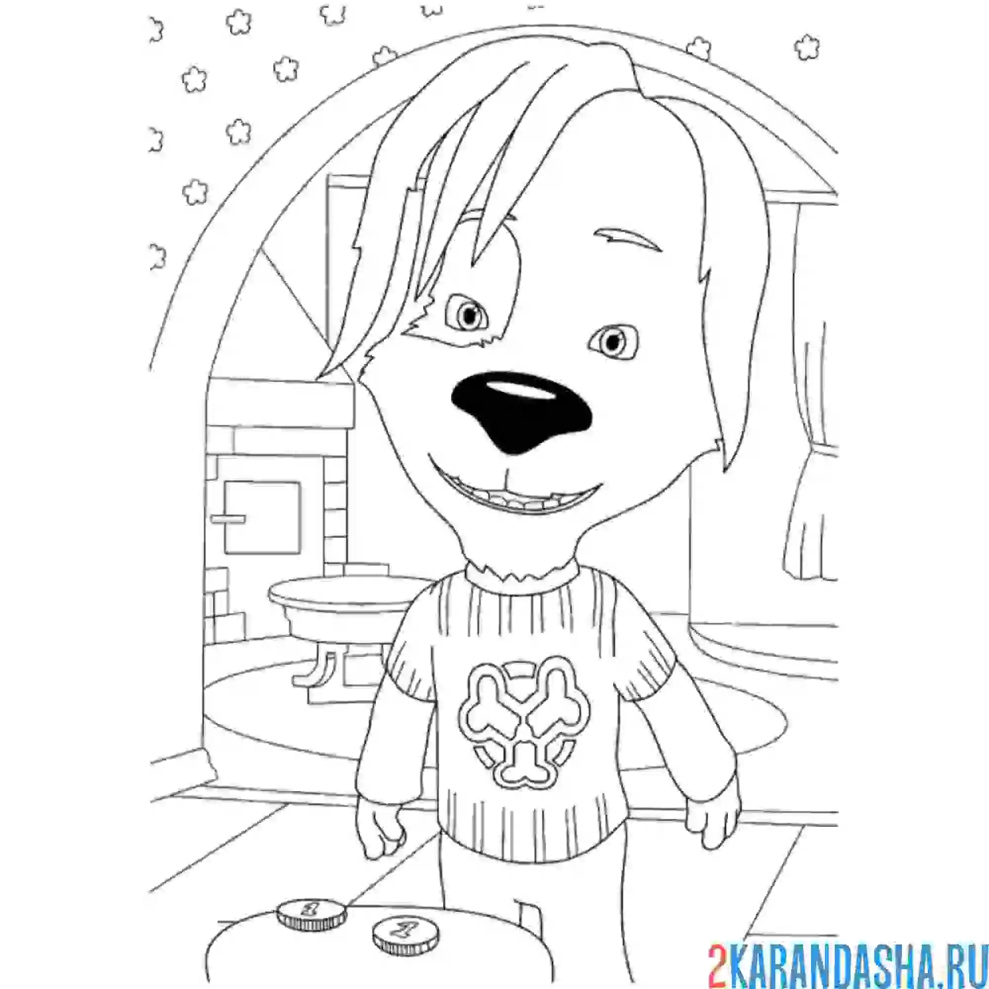 Раскраска дружок барбоскин нашел деньги