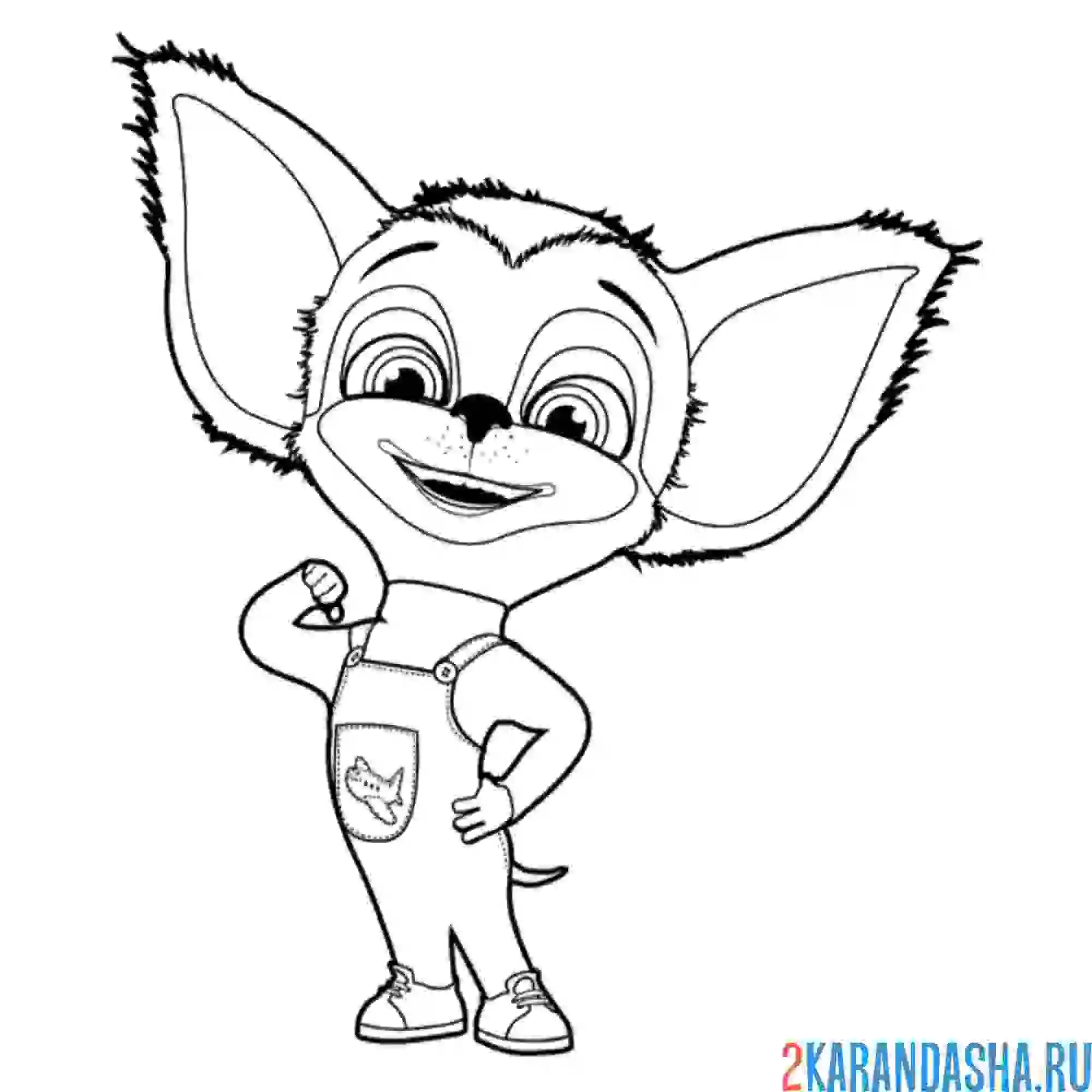 Раскраска малыш барбоскин силач