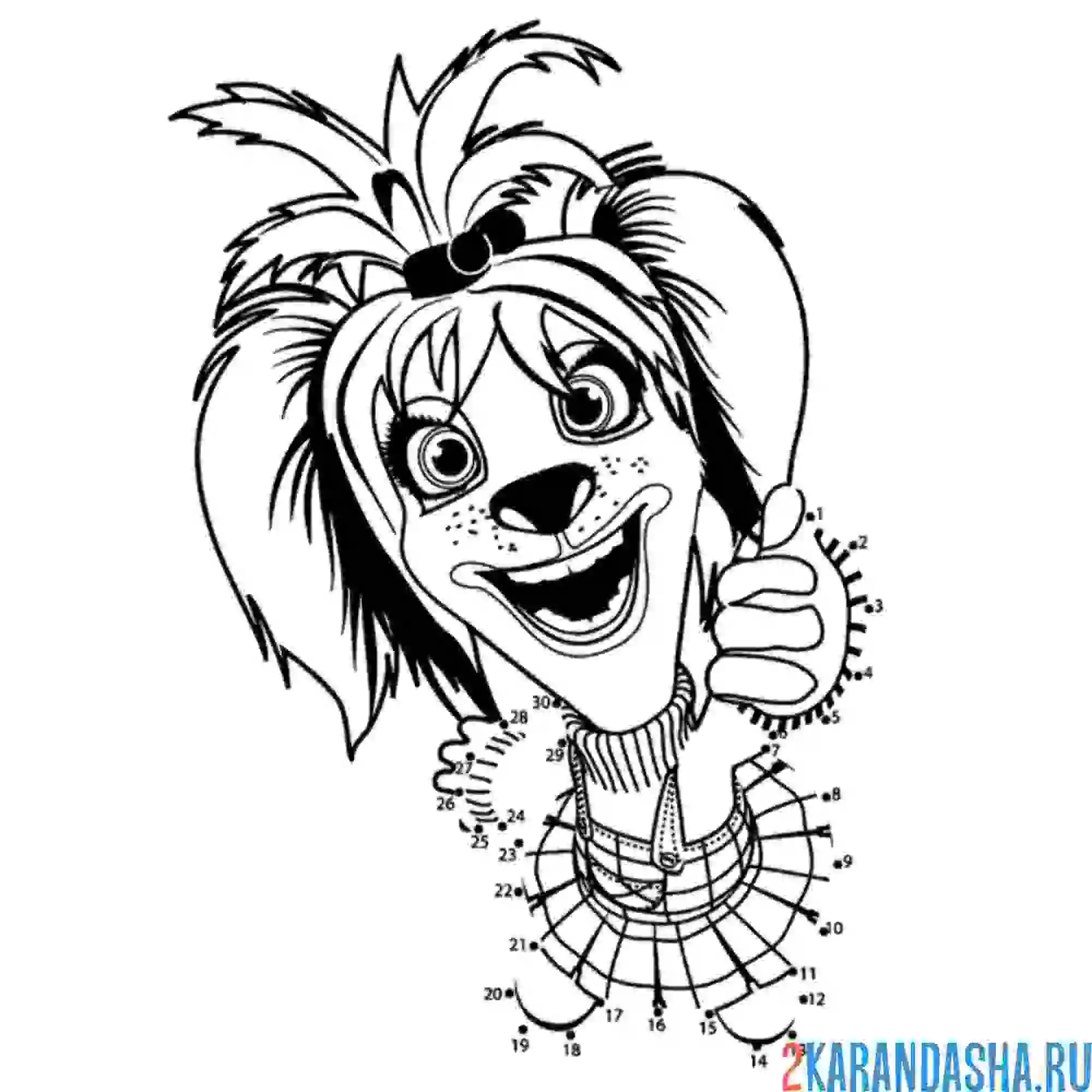 Раскраска лиза барбоскина номера
