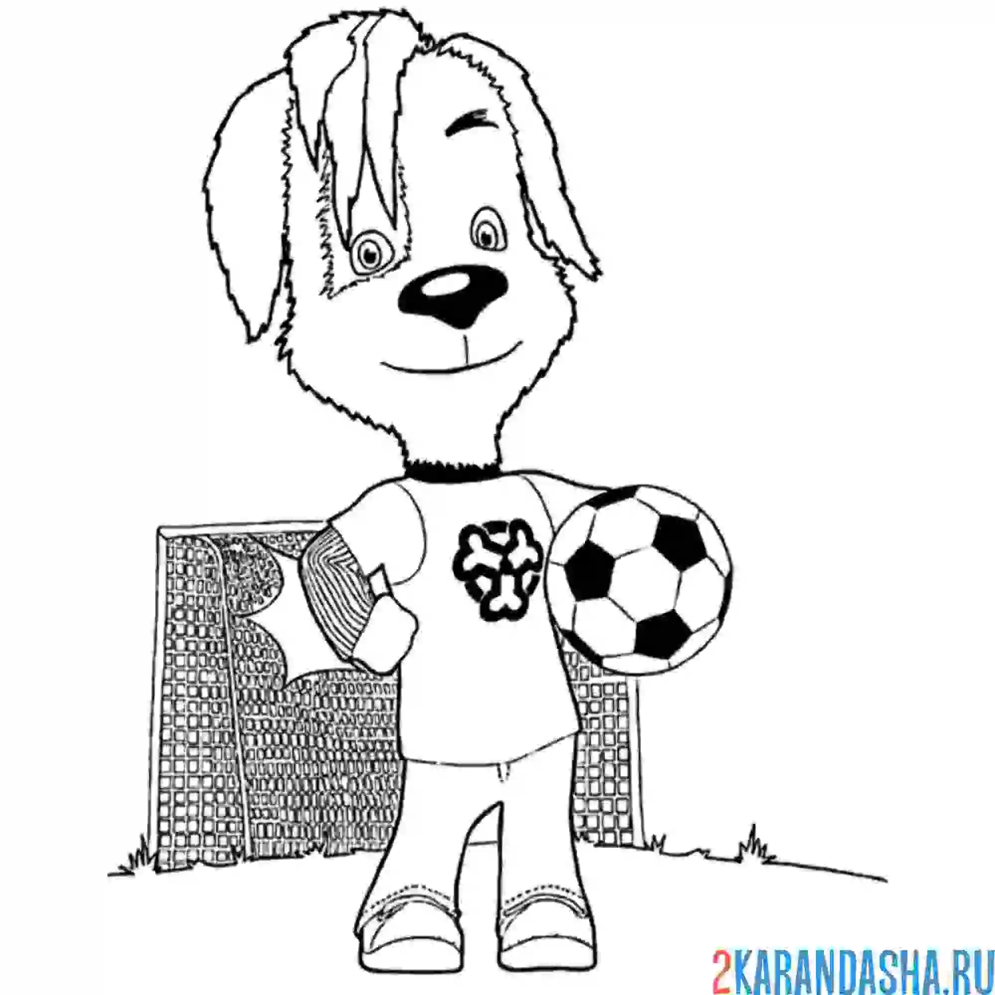 Раскраска дружок барбоскин футболист