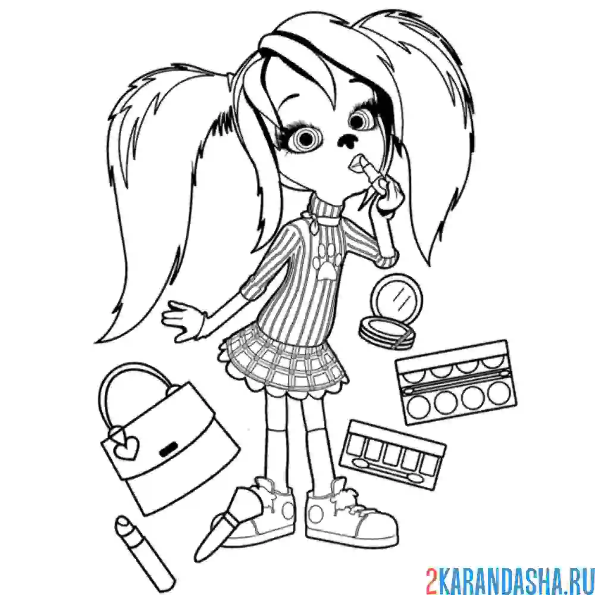 Раскраска роза барбоскина макияж