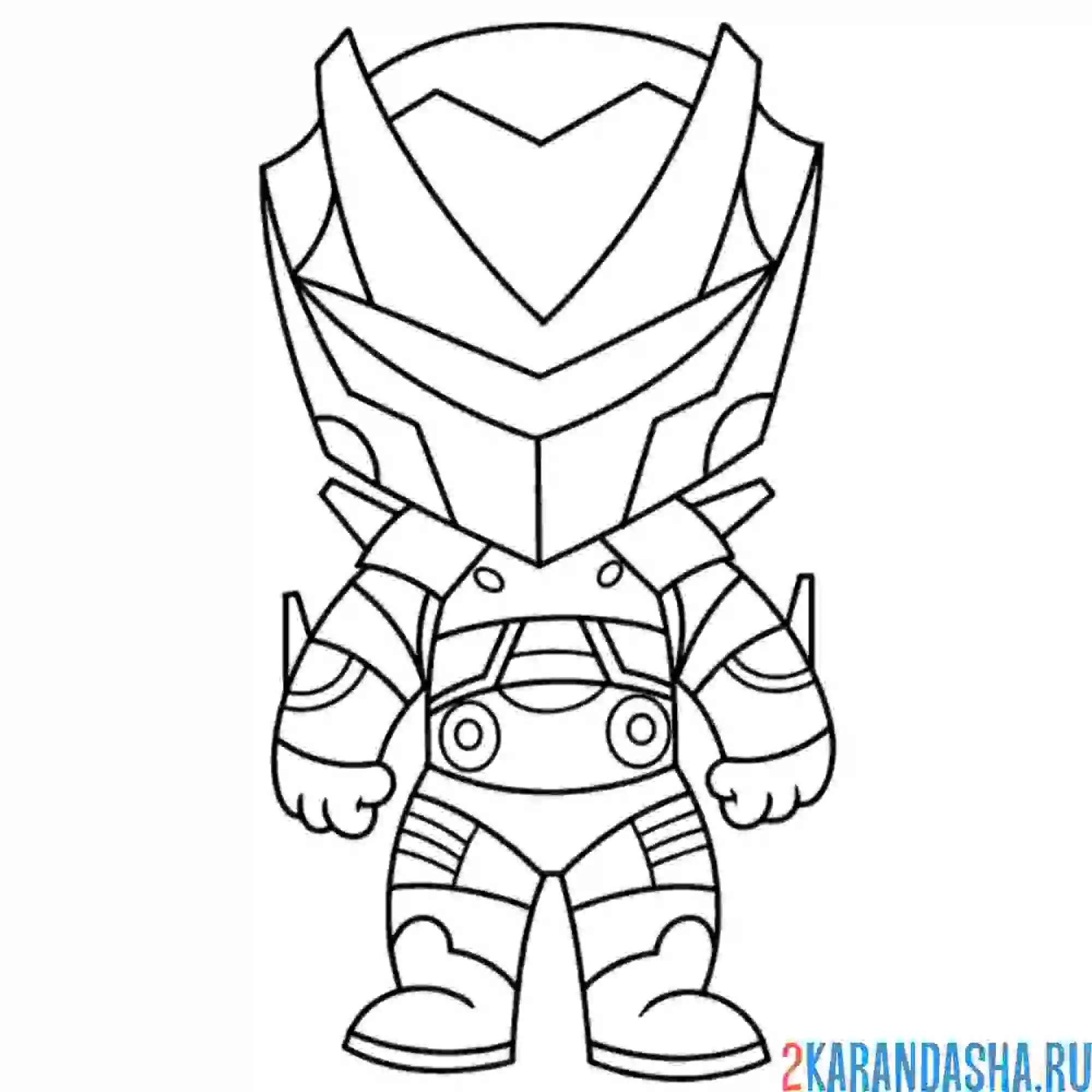 Раскраска омега рисунок фортнайт