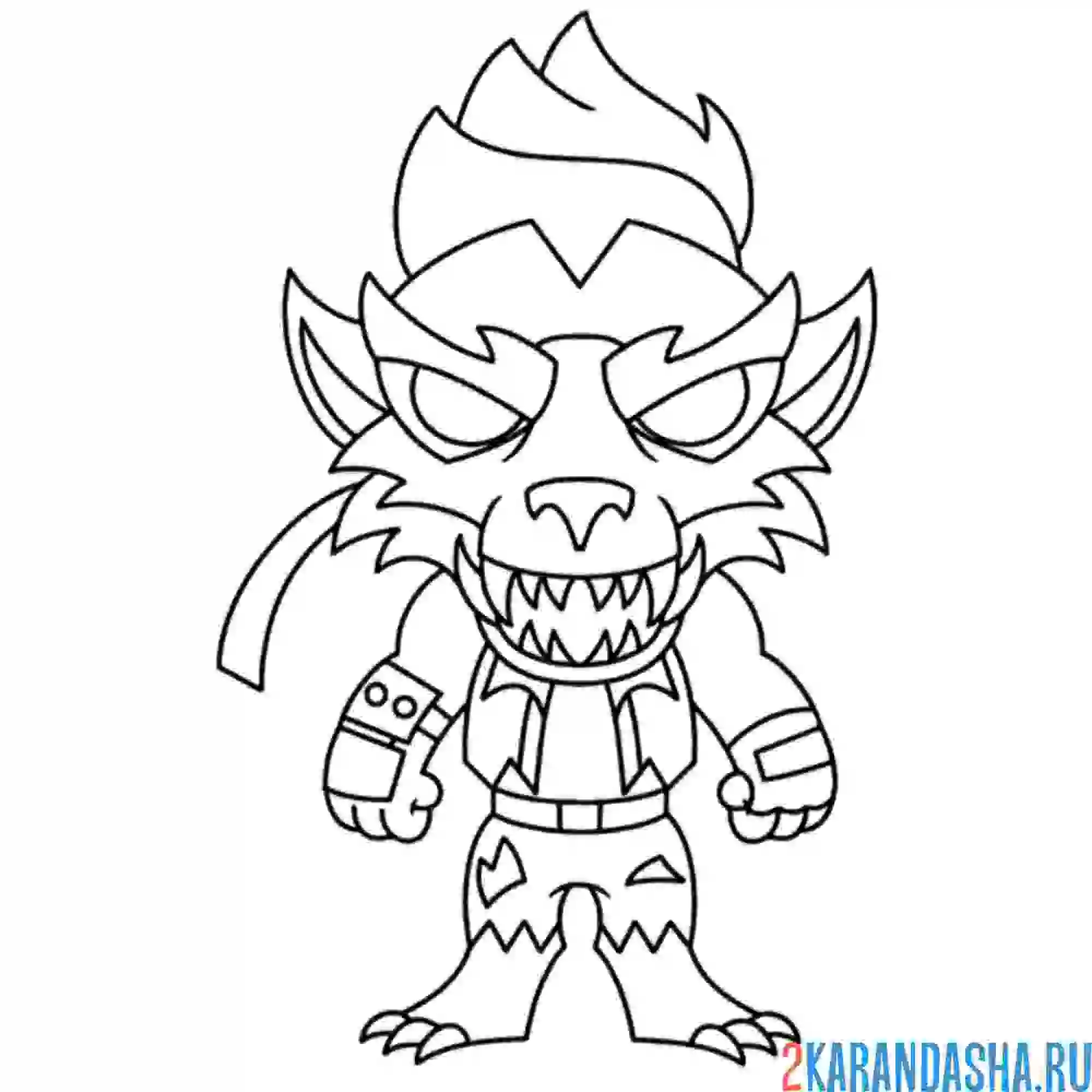 Раскраска оборотень