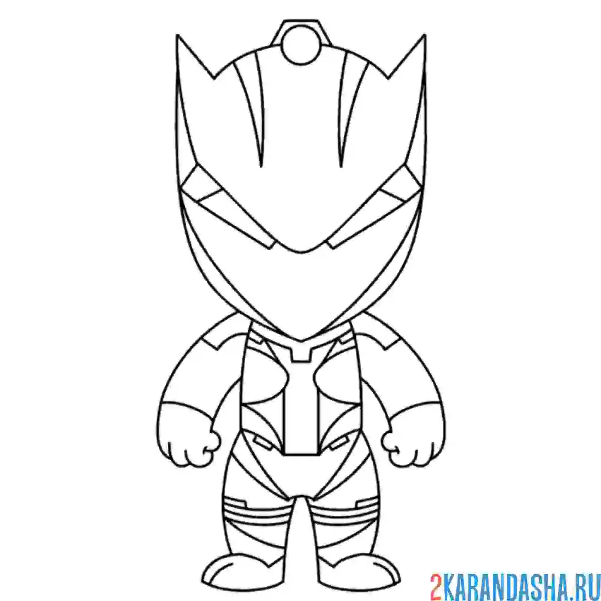 Раскраска маленький омега