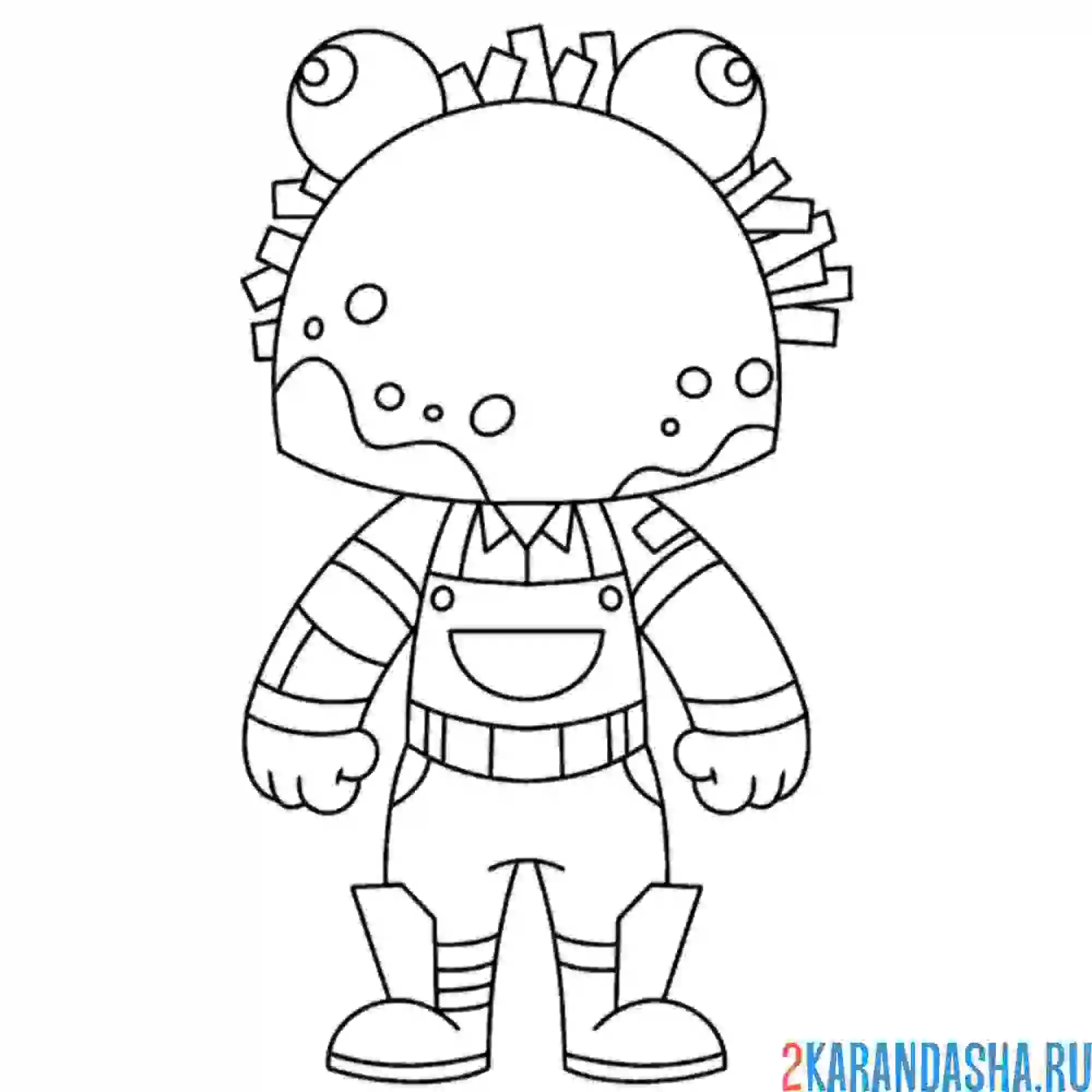 Раскраска гуако тако фортнайт