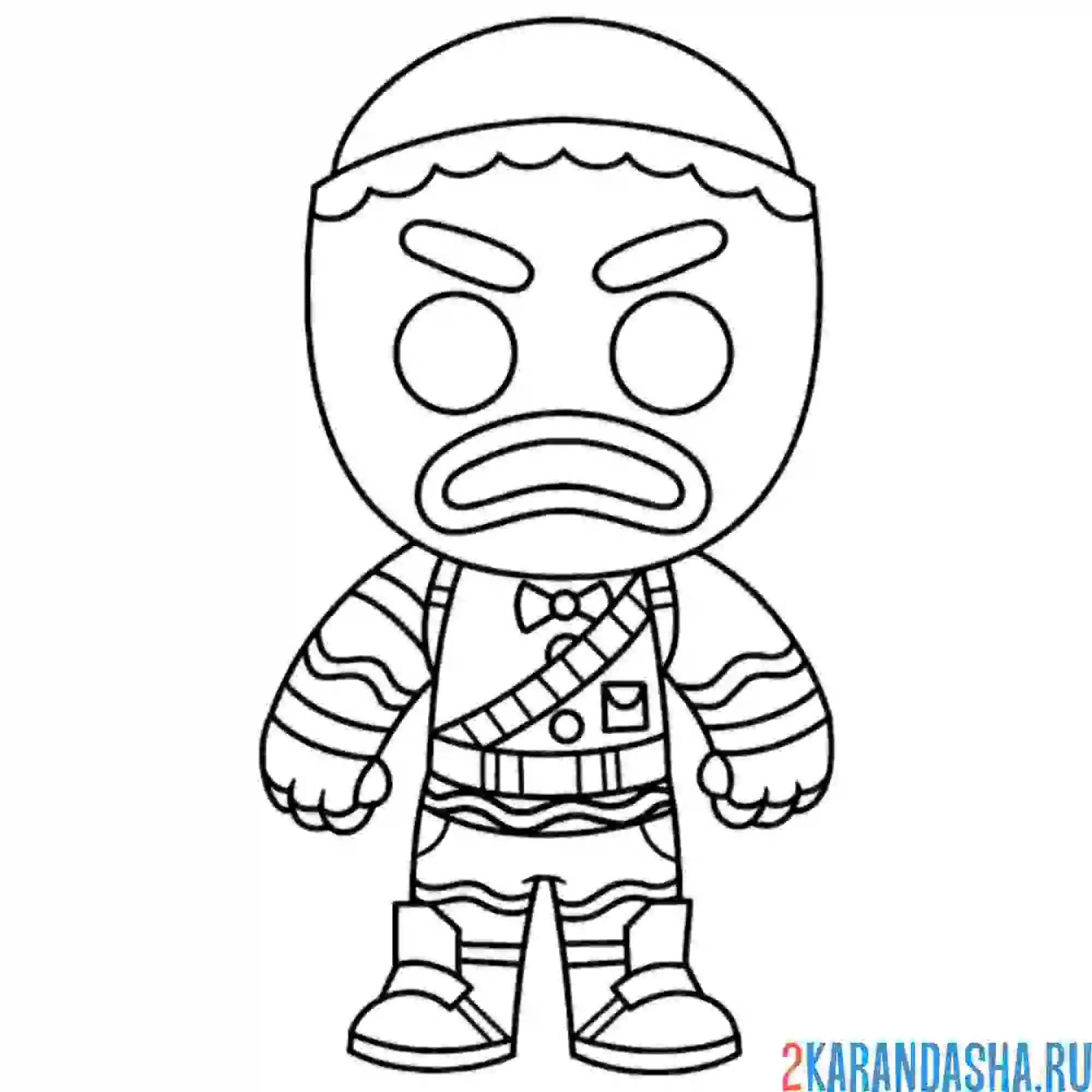 Раскраска пряник фортнайт