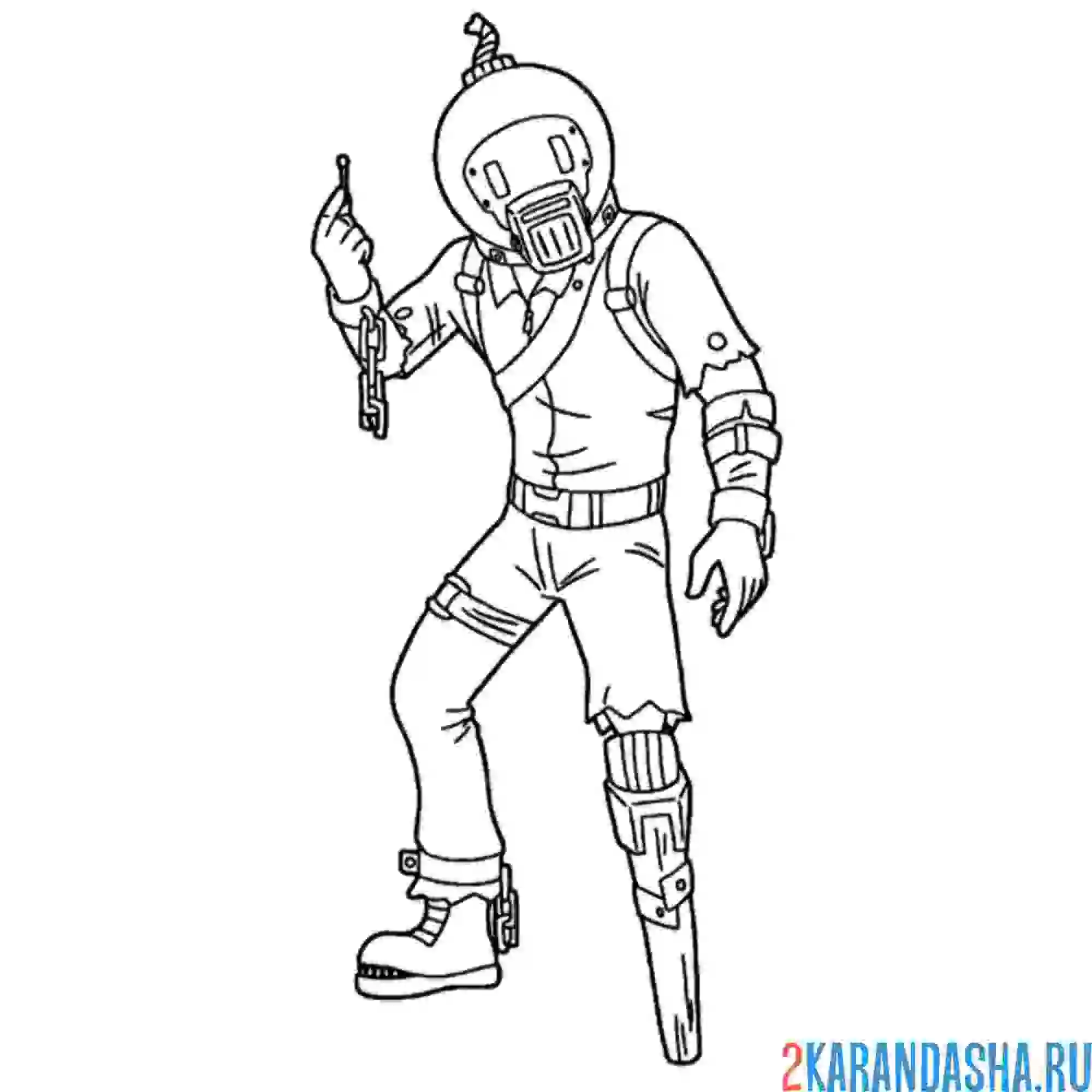 Раскраска фортнайт фитиль