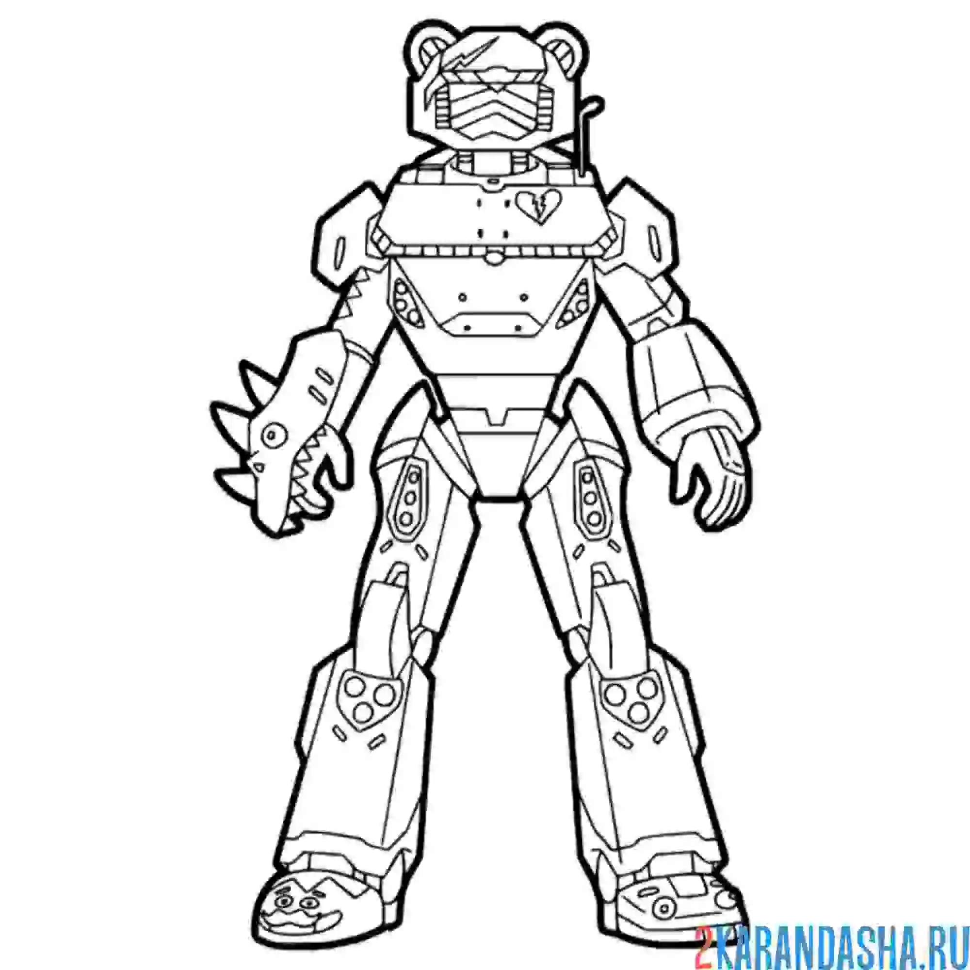 Раскраска капитан команды роботов