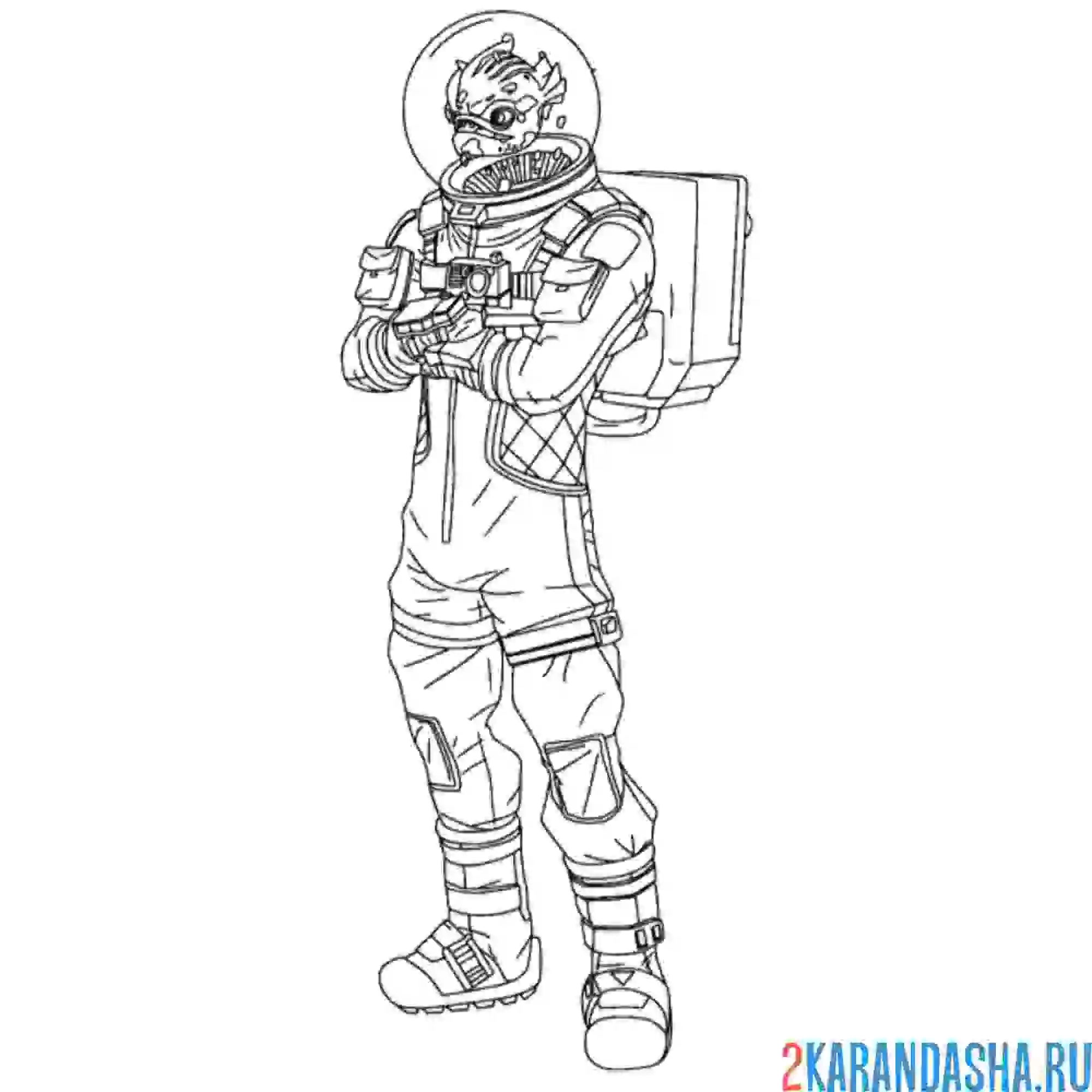 Раскраска левиафан фортнайт