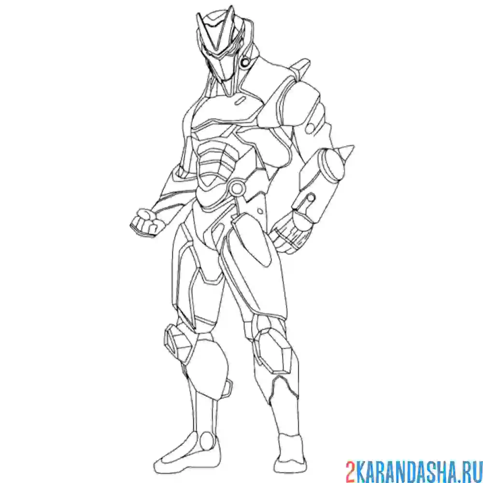 Раскраска омега