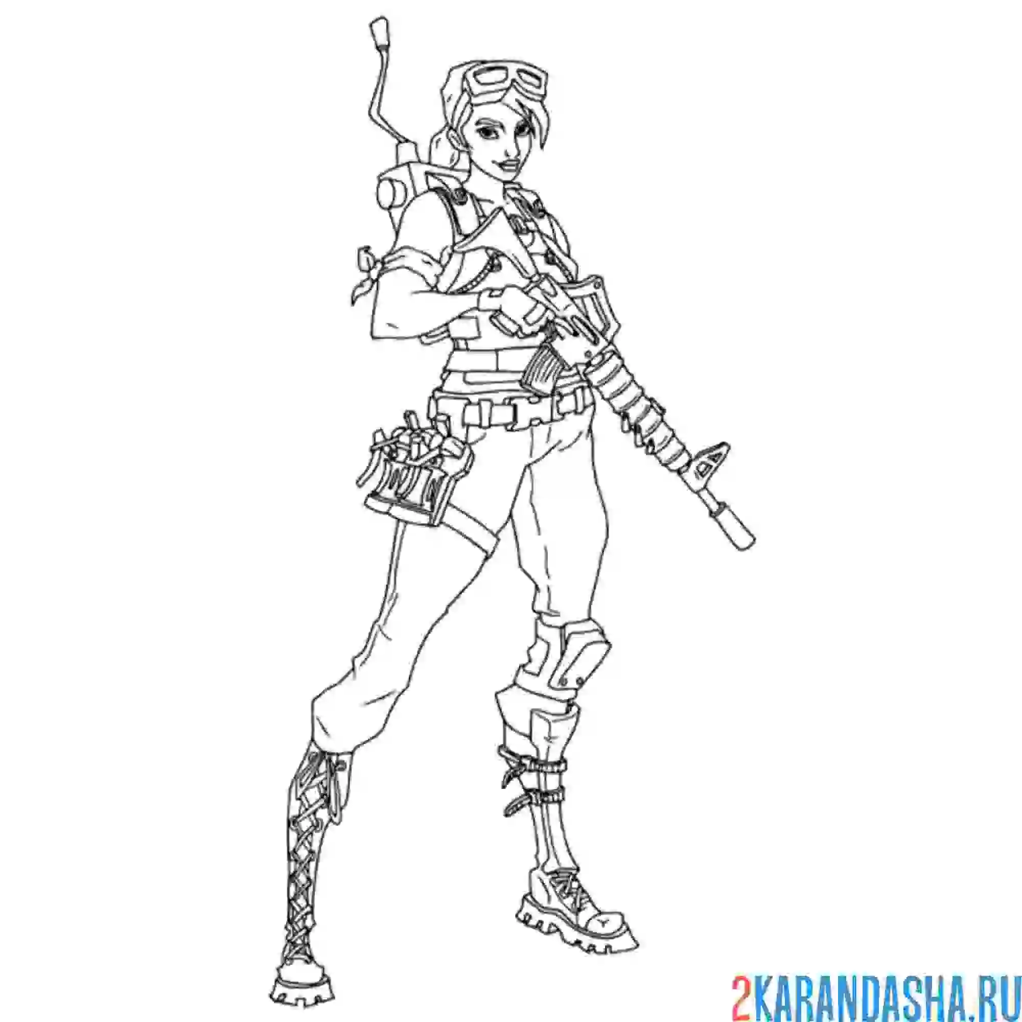 Раскраска фортнайт коммандо