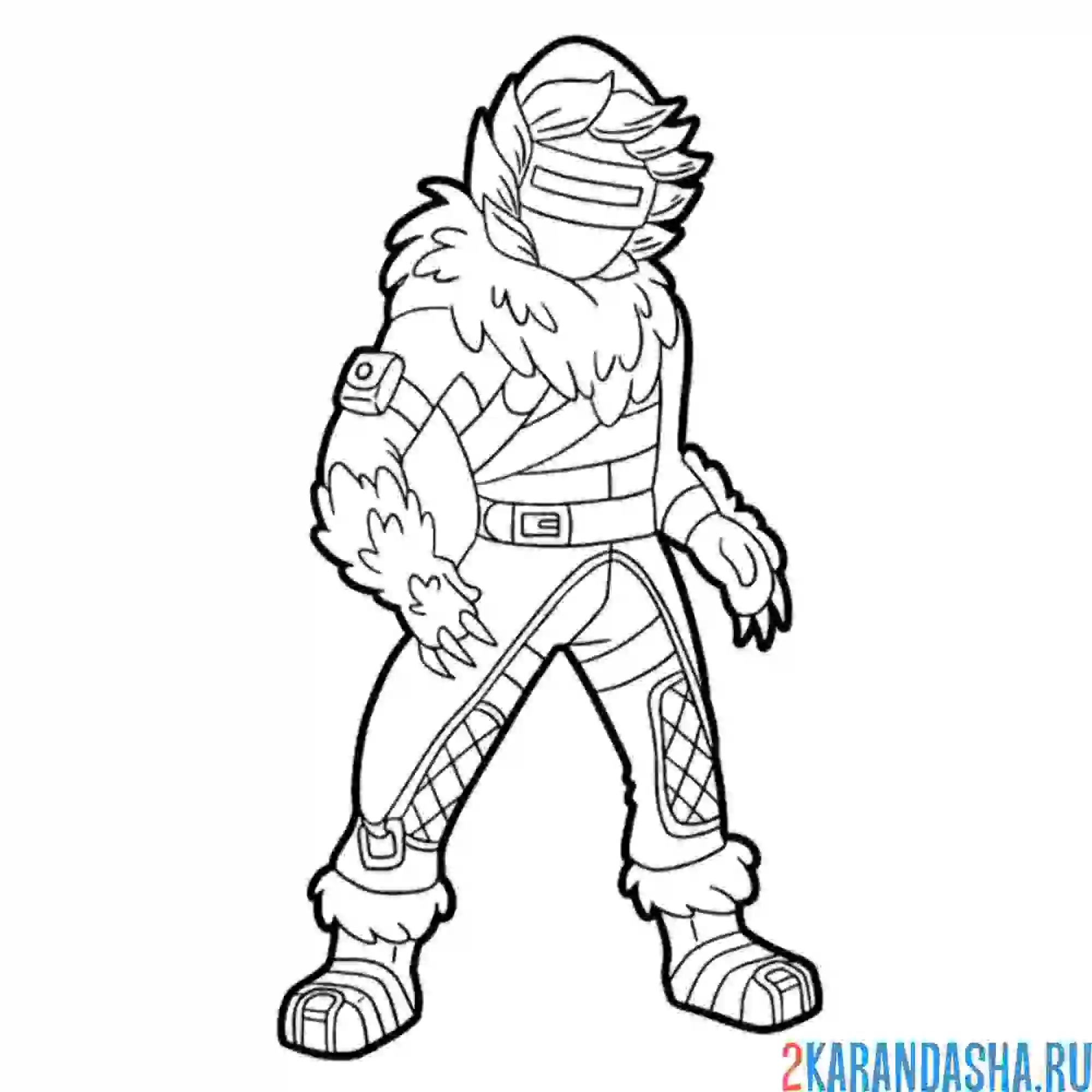 Раскраска фортнайт снежный снайпер