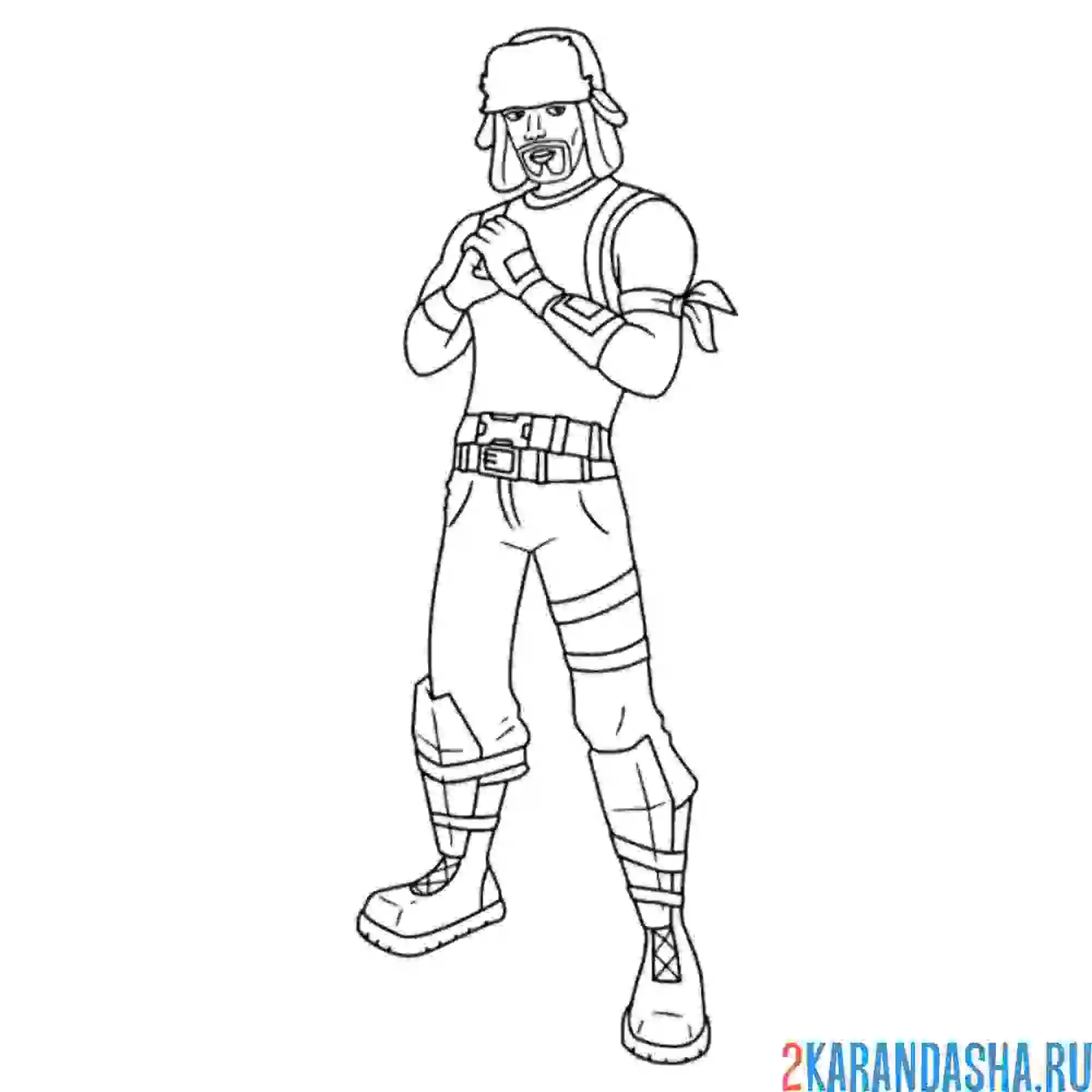 Раскраска фортнайт святочный ренджер