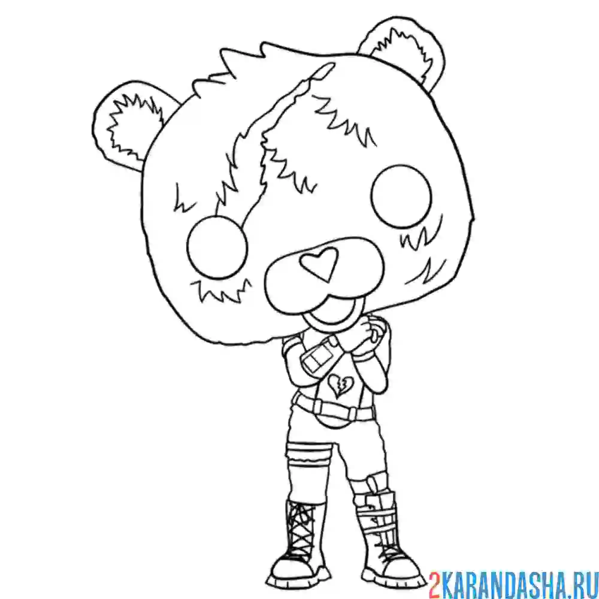 Раскраска капитан команды по обнимашкам фортнайт