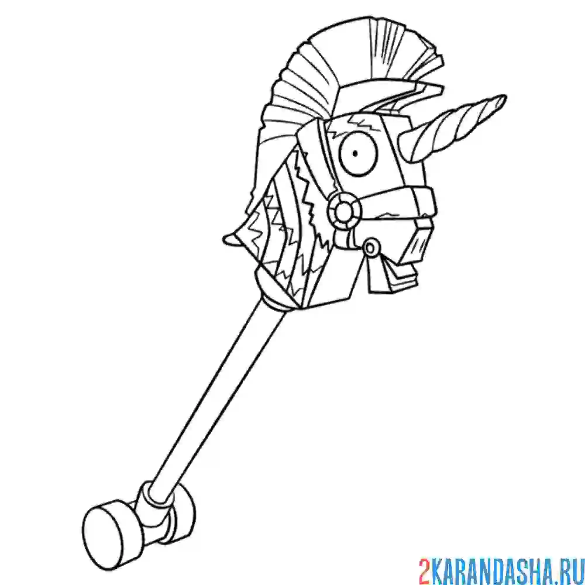 Раскраска кирка радужная долбилка