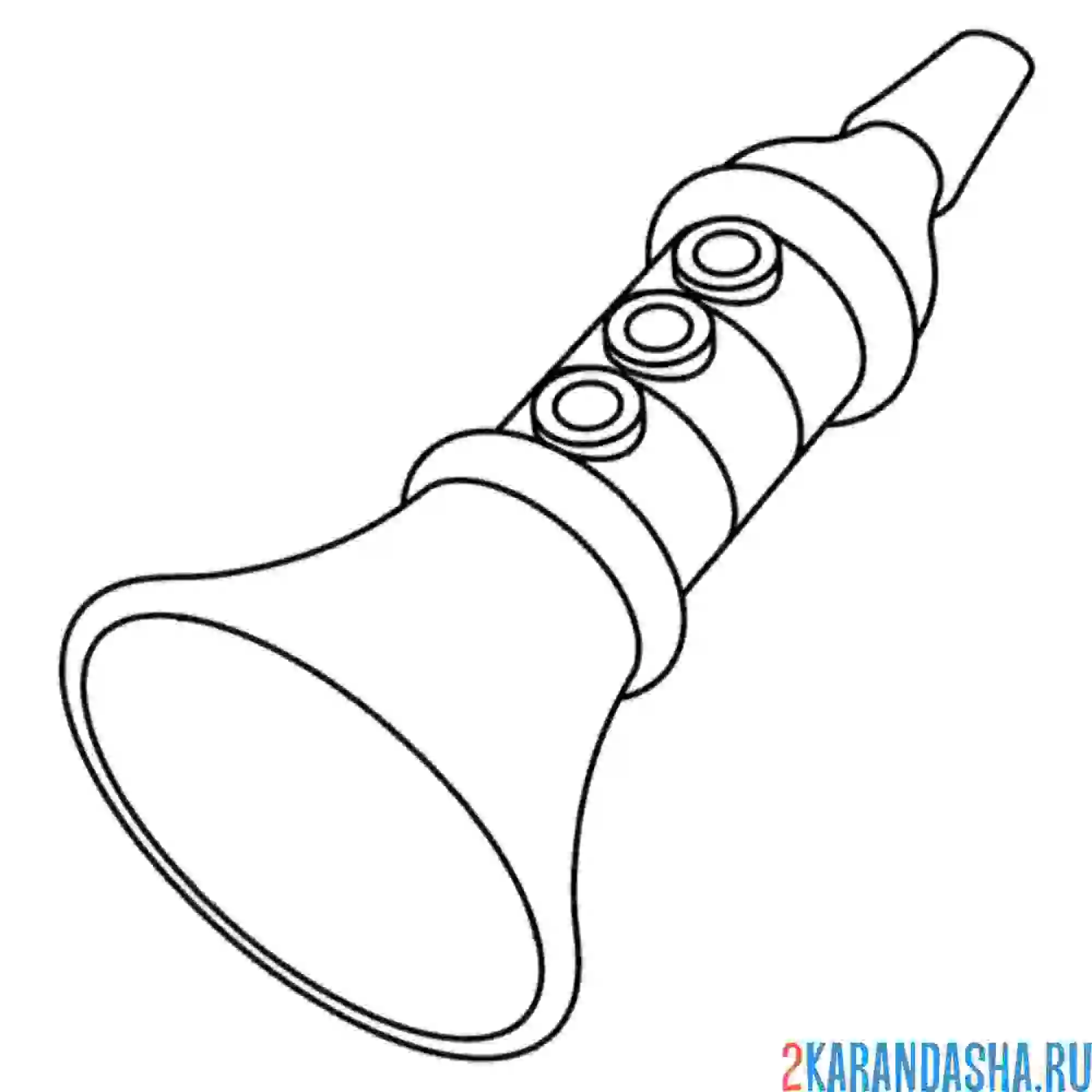 Раскраска флейта, дудочка