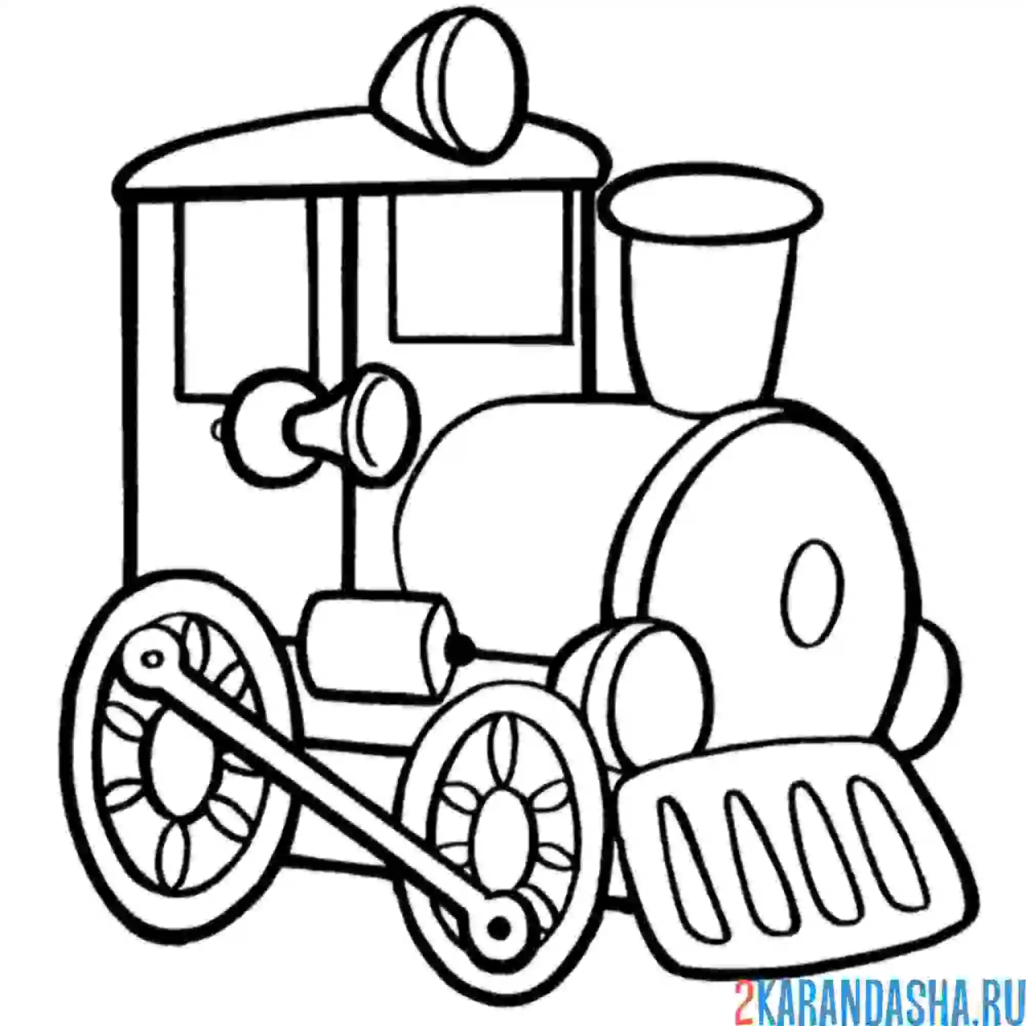 Раскраска поезд чух-чух