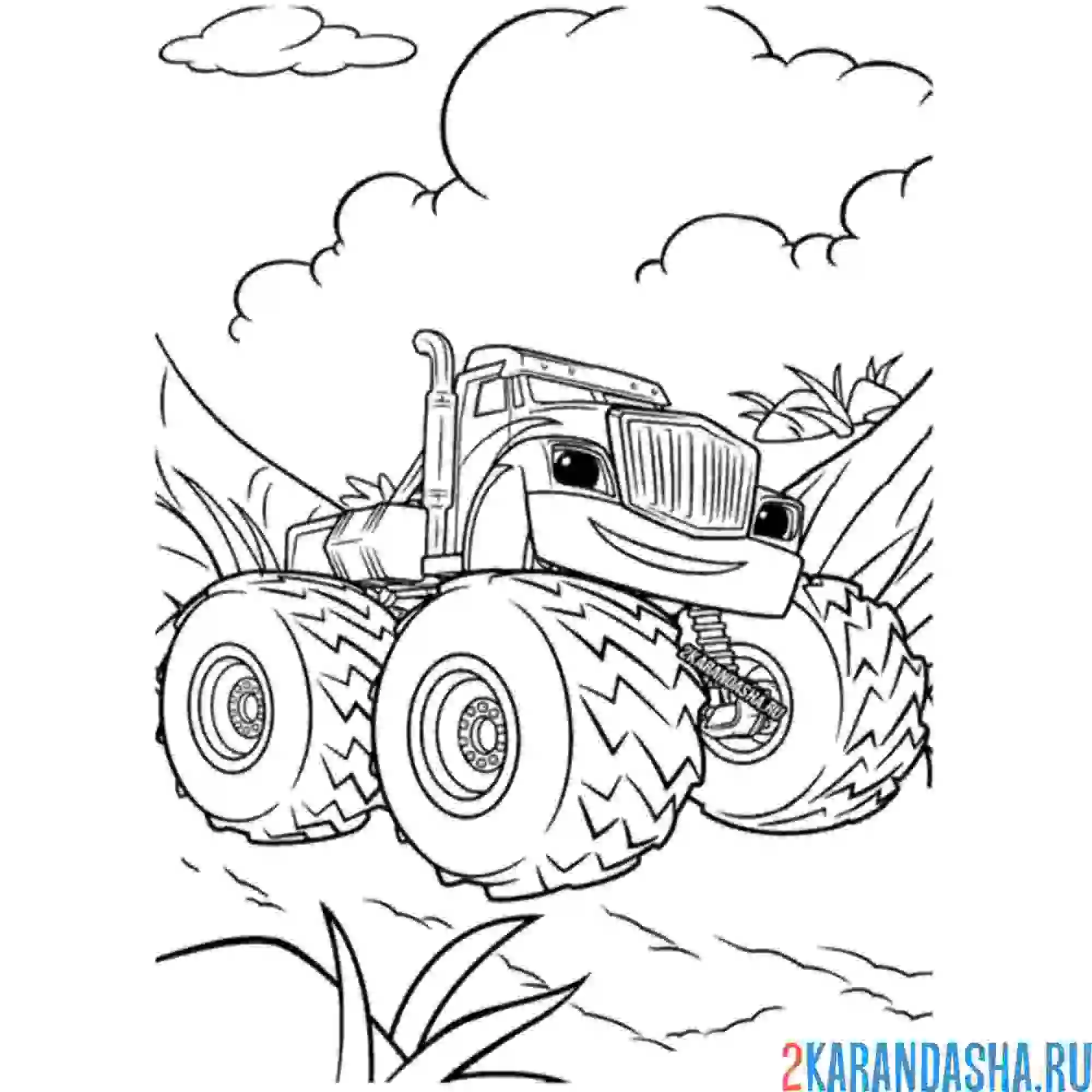 Раскраска крушила сбоку