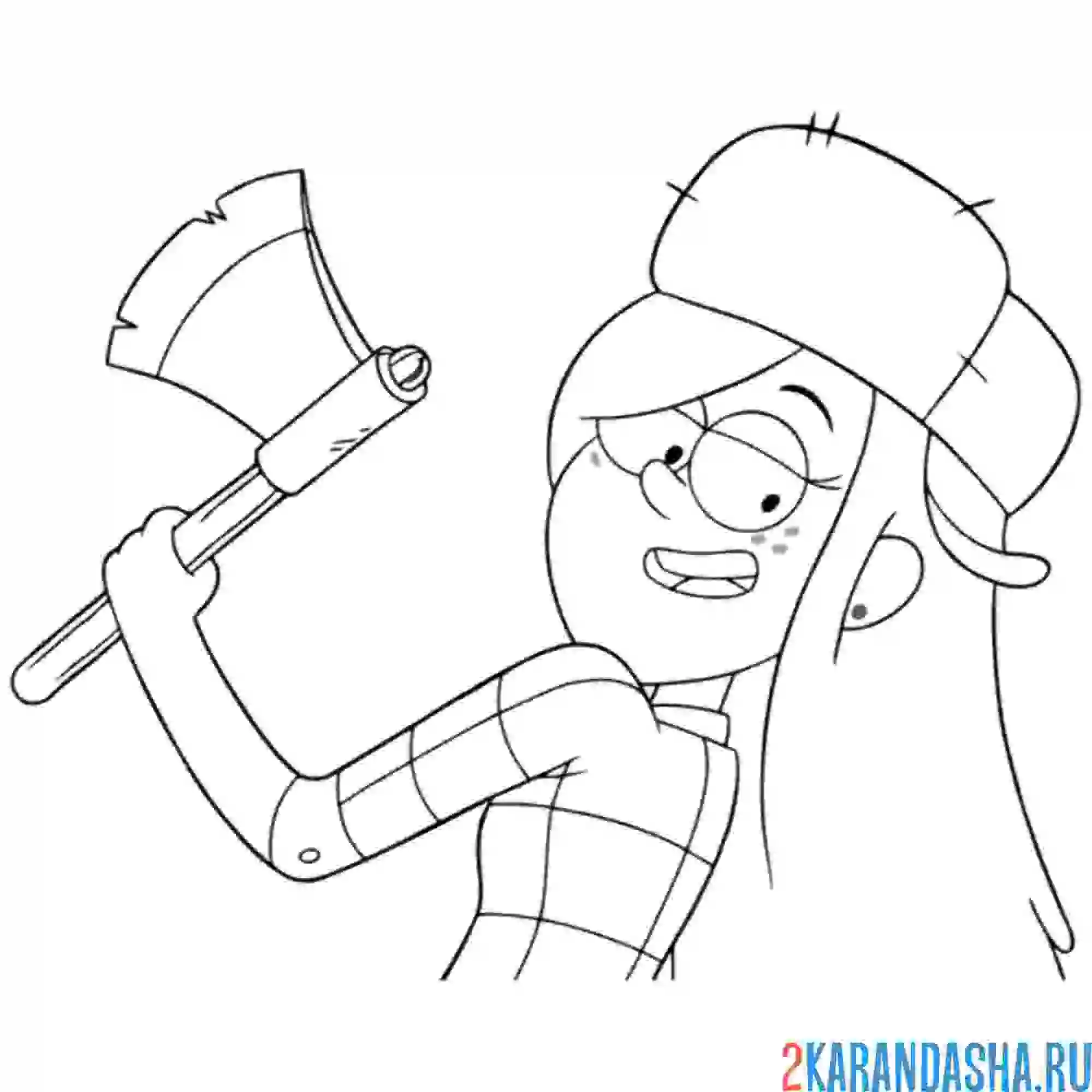 Раскраска венди кордрой с топором