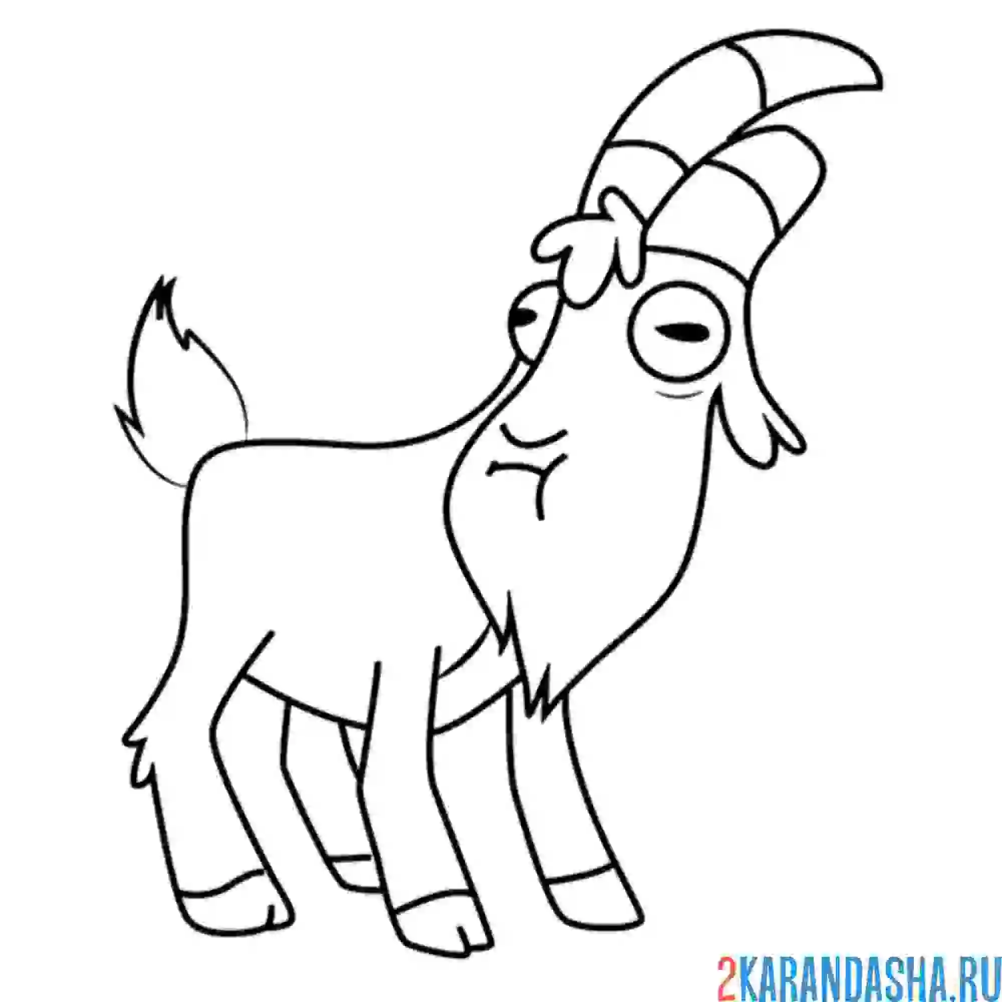 Раскраска козел гомперс