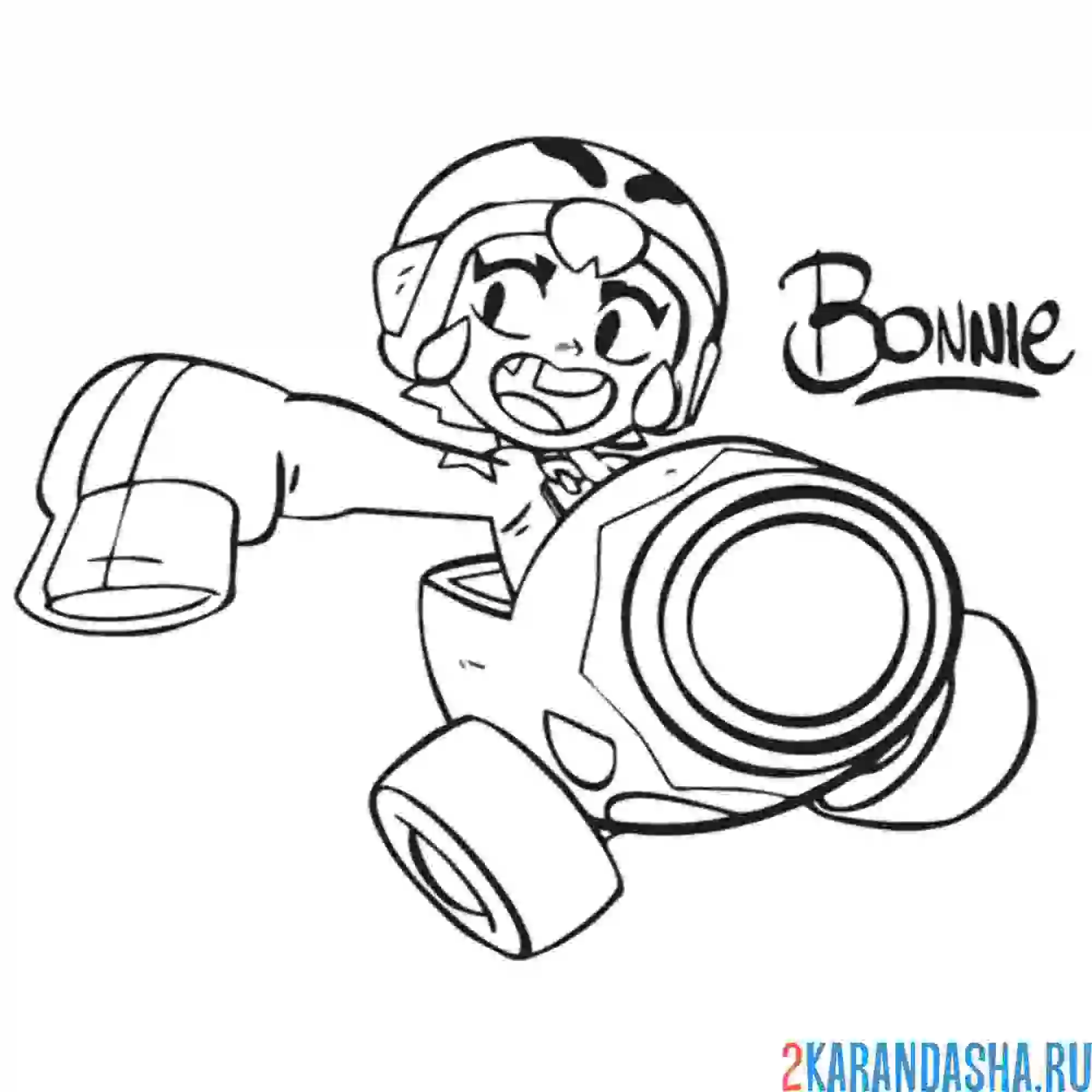 Раскраска бонни на пушке