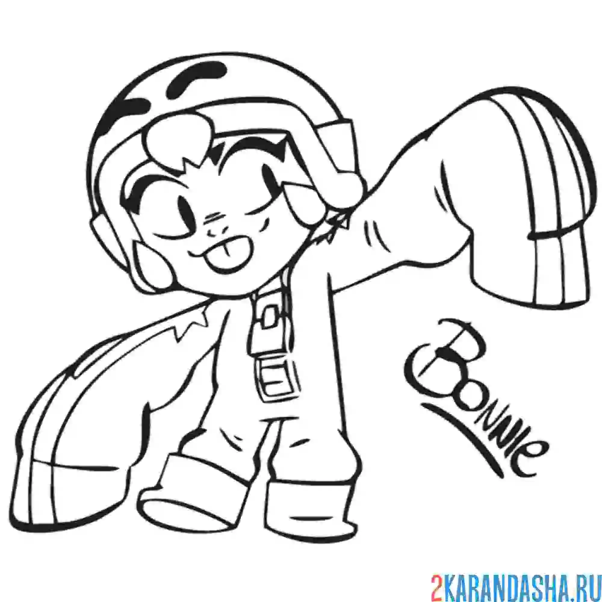 Раскраска бонни малышка