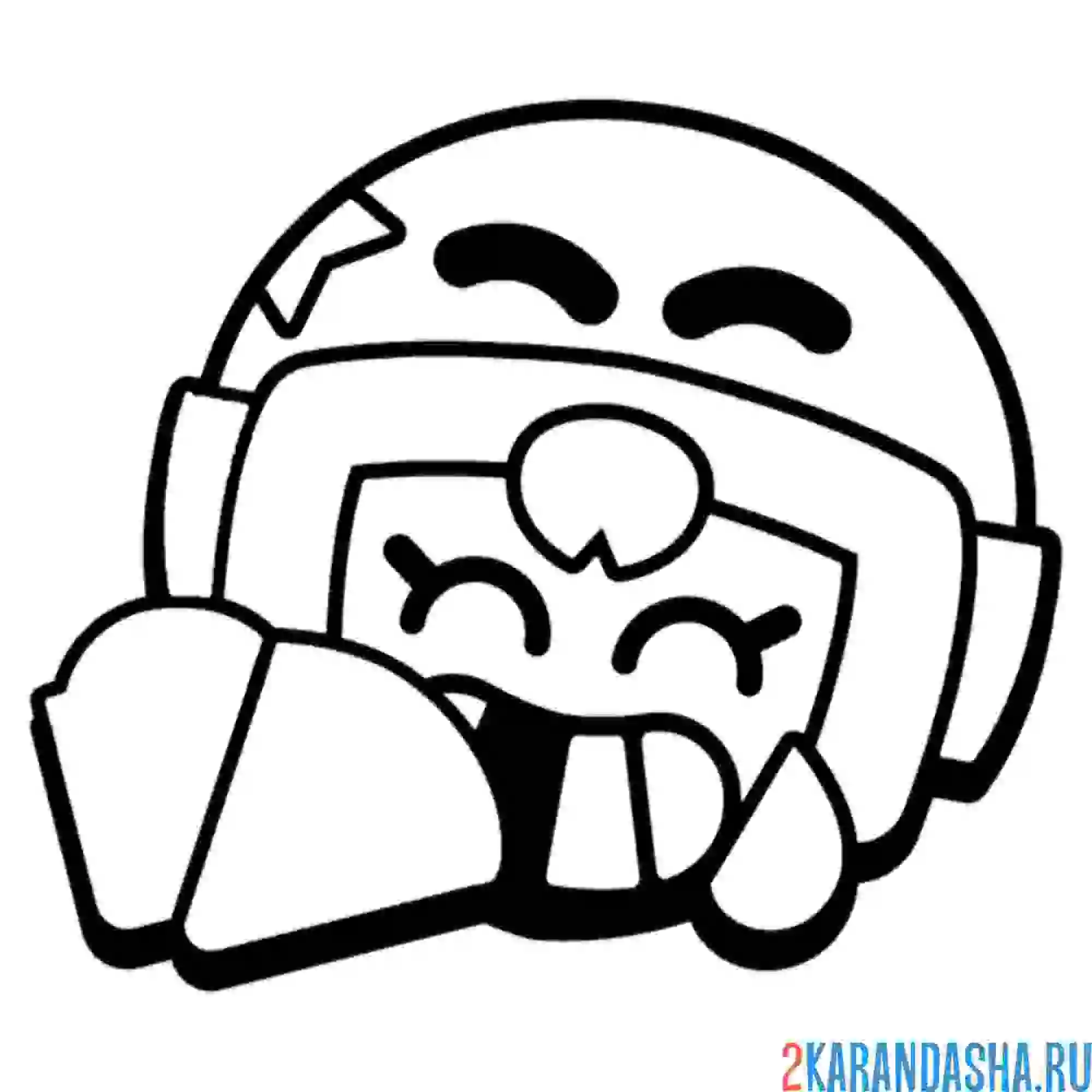 Раскраска бонни эмодзи смех