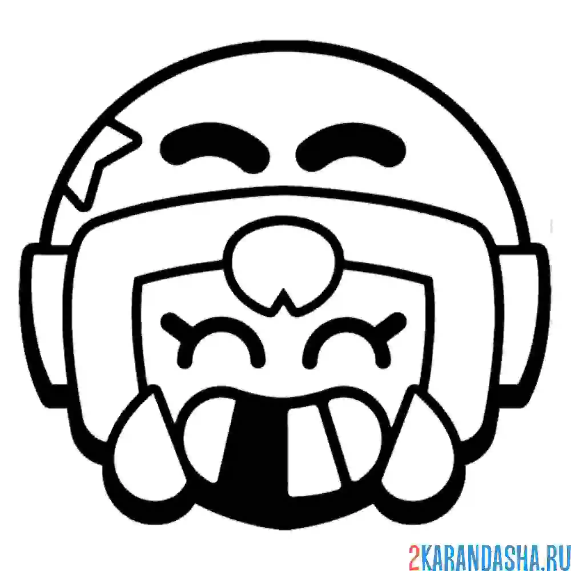 Раскраска бонни эмодзи радость